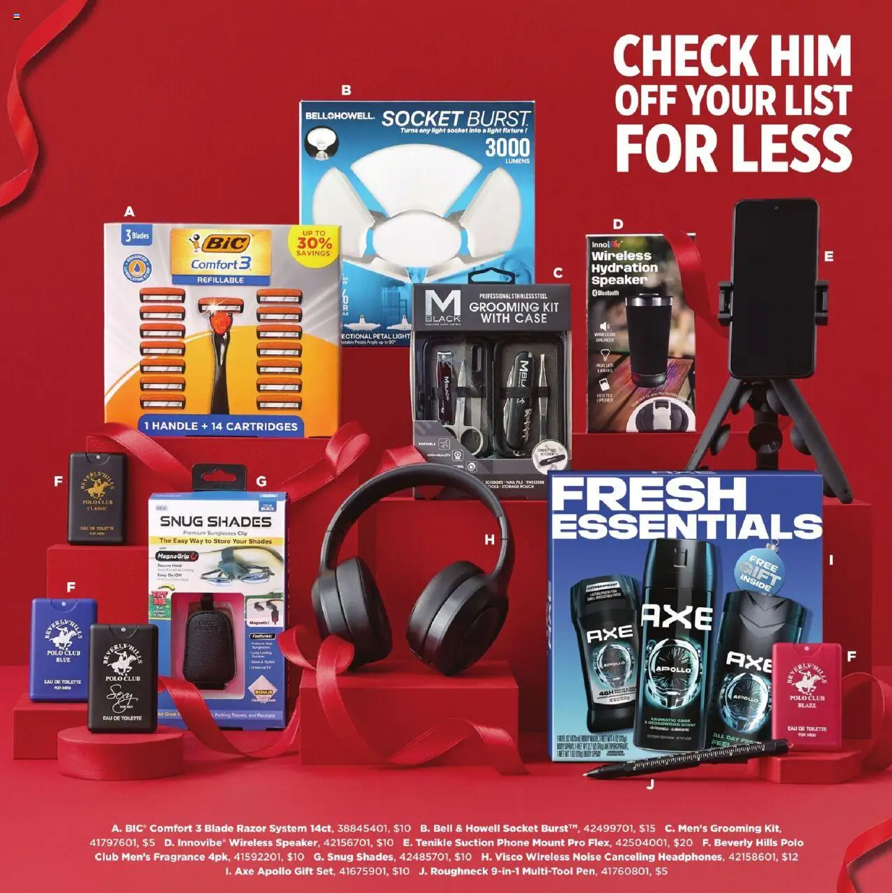 Dollar General Gift Guide - valid from 19.10.2025 | Page: 4 | Products: Socket, Eau de toilette, Phone, Speaker