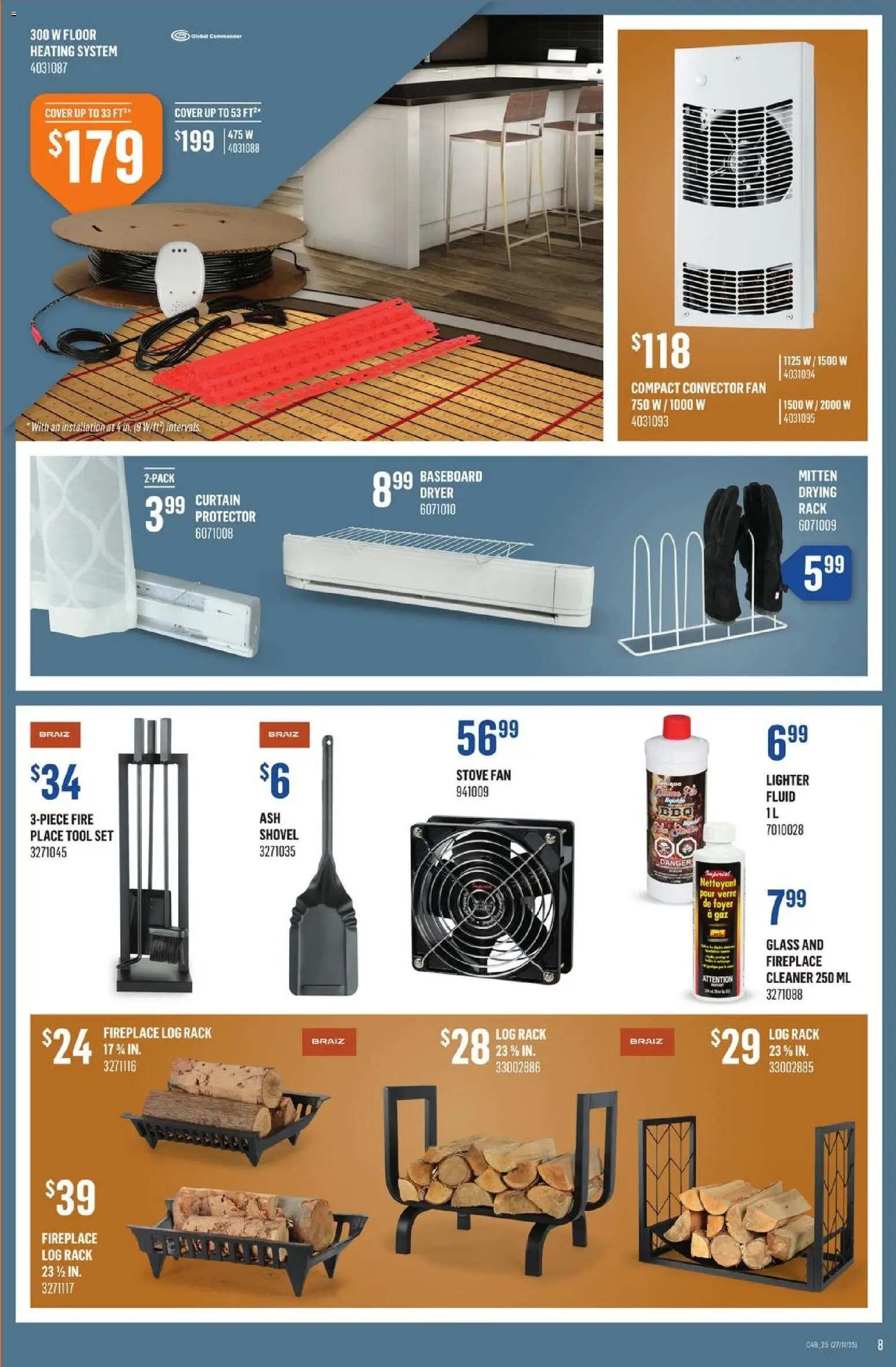 Canac flyer valid from 27.11.2025 | Page: 8 | Products: Dryer, Stove, Fan