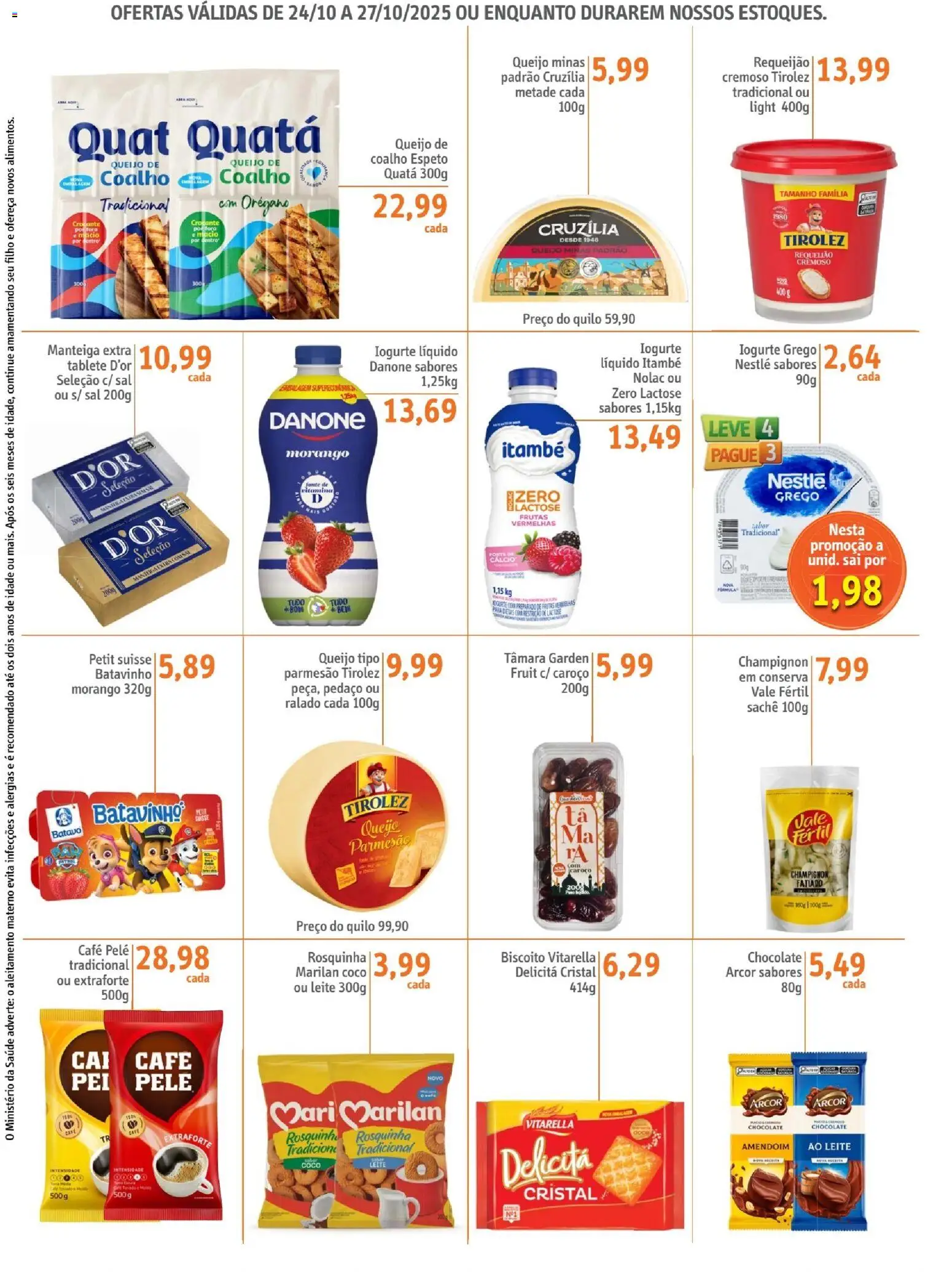 Sonda Folheto - válido de 24.10.2025 | Página: 3 | Produtos: Manteiga, Queijo, Iogurte, Requeijão