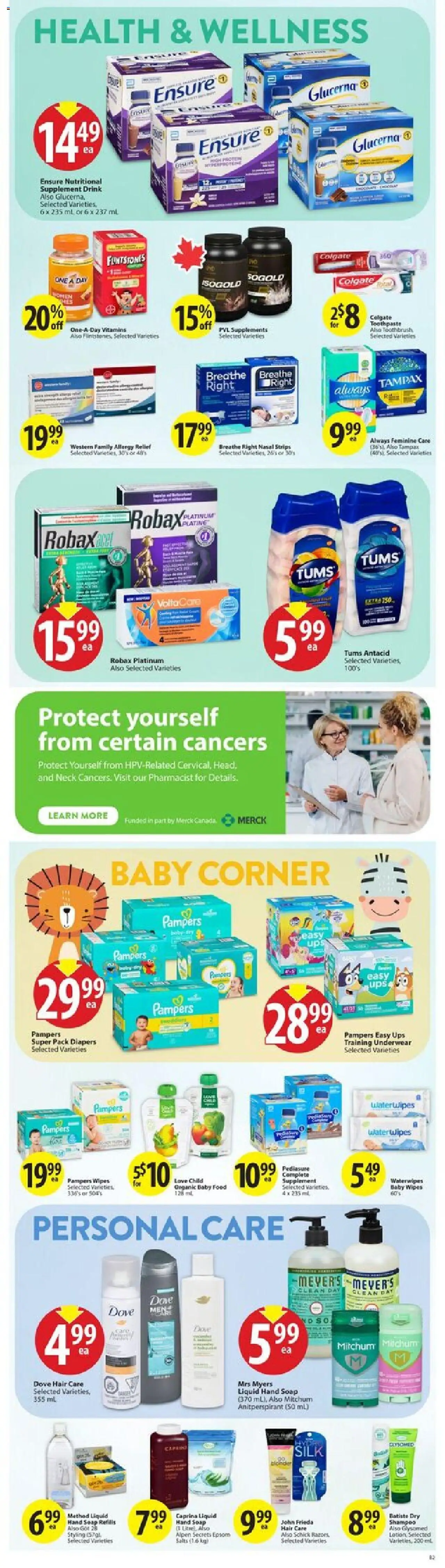 Save on foods flyer valid from 21.08.2025 | Page: 26 | Products: Shampoo, Soap, Toothpaste, Underwear