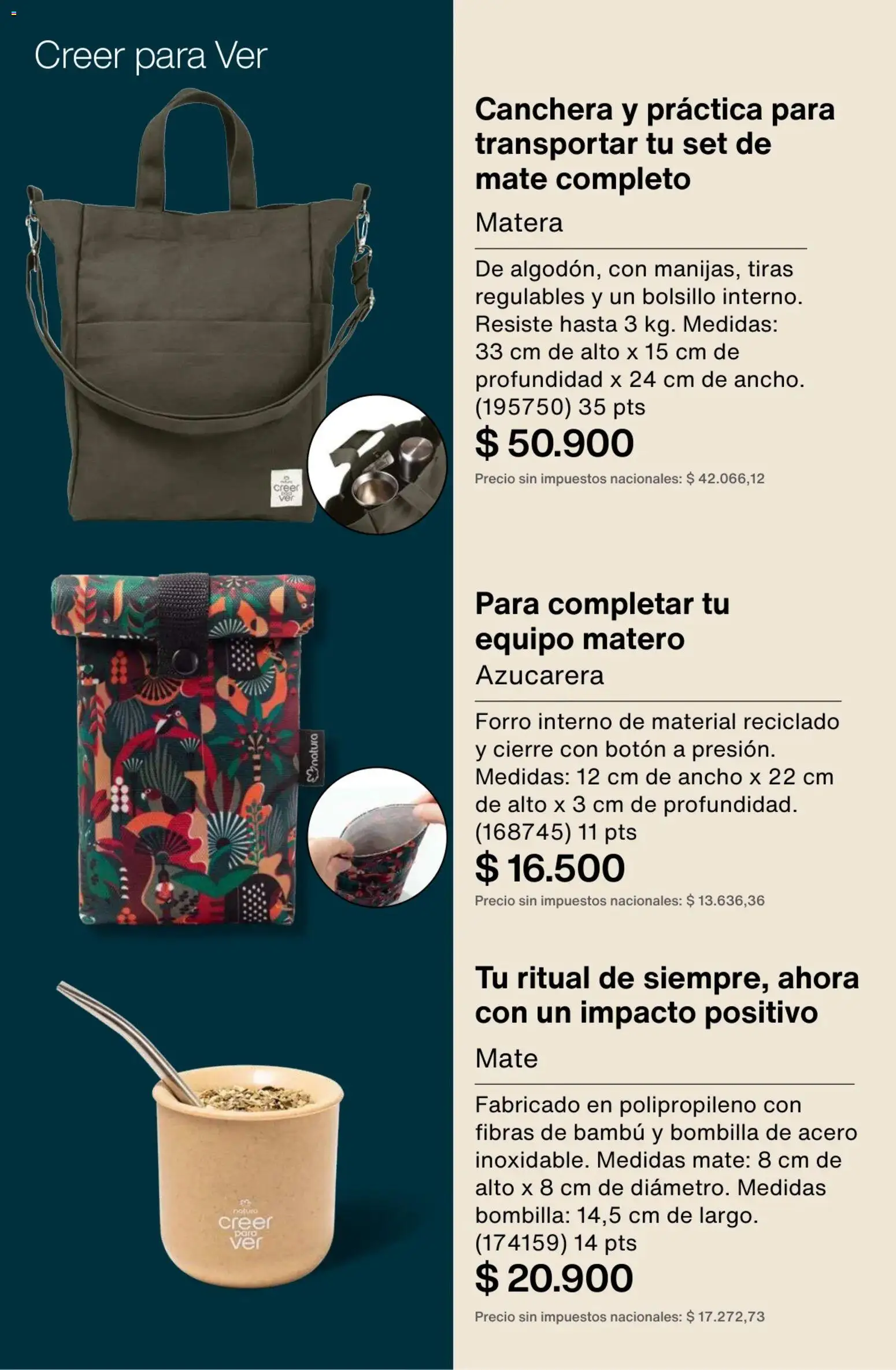 Catálogo Natura Ciclo 1/2026 │ válido desde el 06.01.2026 | Página: 274 | Productos: Mate, Azucarera, Bombilla