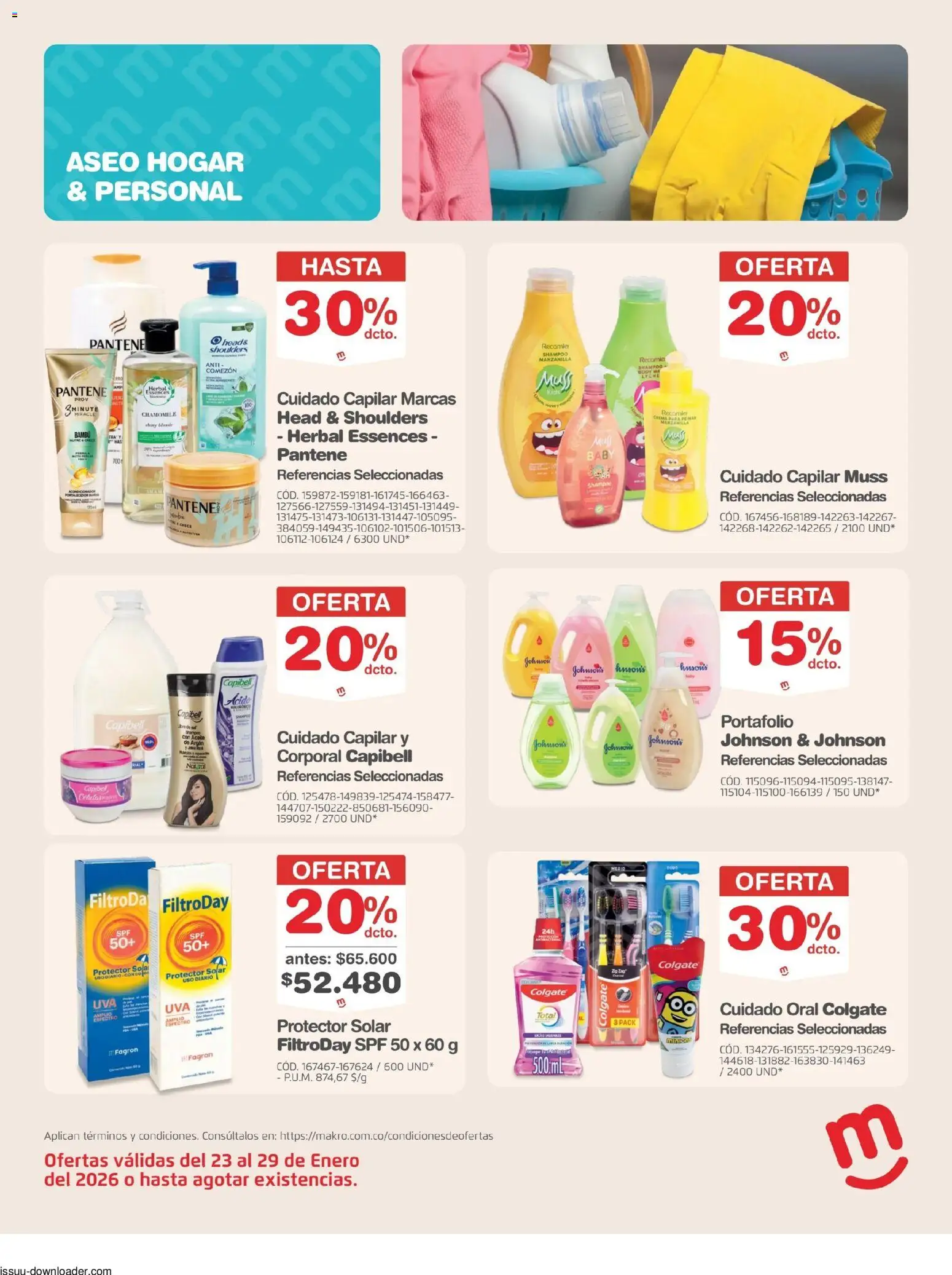 Makro revista - valida desde el 23.01.2026 | Página: 16 | Productos: Shampoo, Sofá, Protector solar