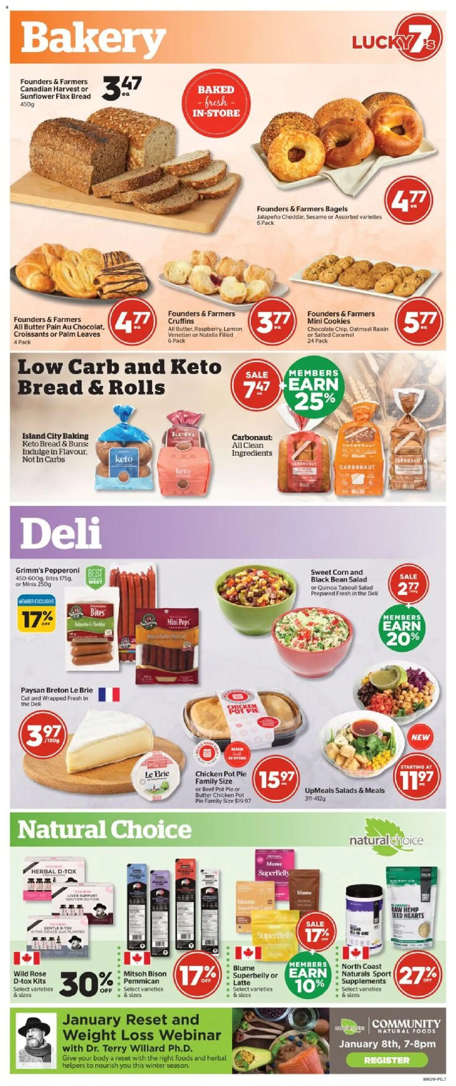 Calgary Co-op flyer valid from 02.01.2026 | Page: 7 | Products: Beef, Salad, Chocolate, Chicken