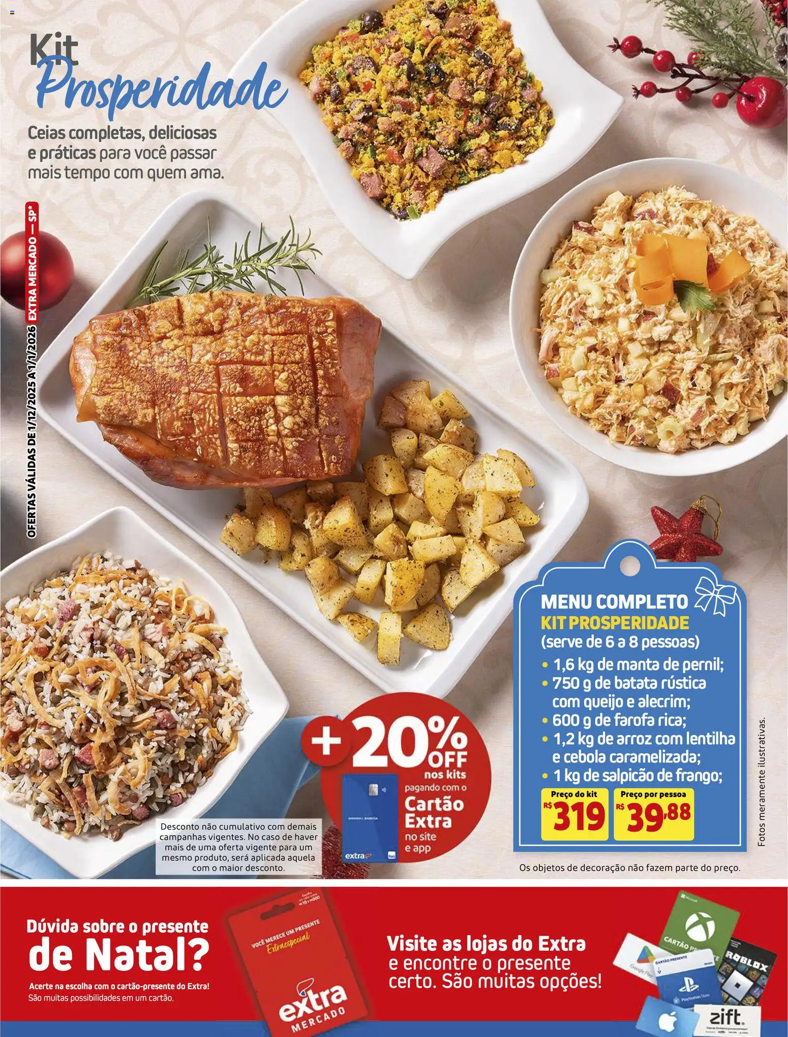 Extra Folheto - válido de 01.12.2025 | Página: 6 | Produtos: Lentilha, Queijo, Arroz, Farofa