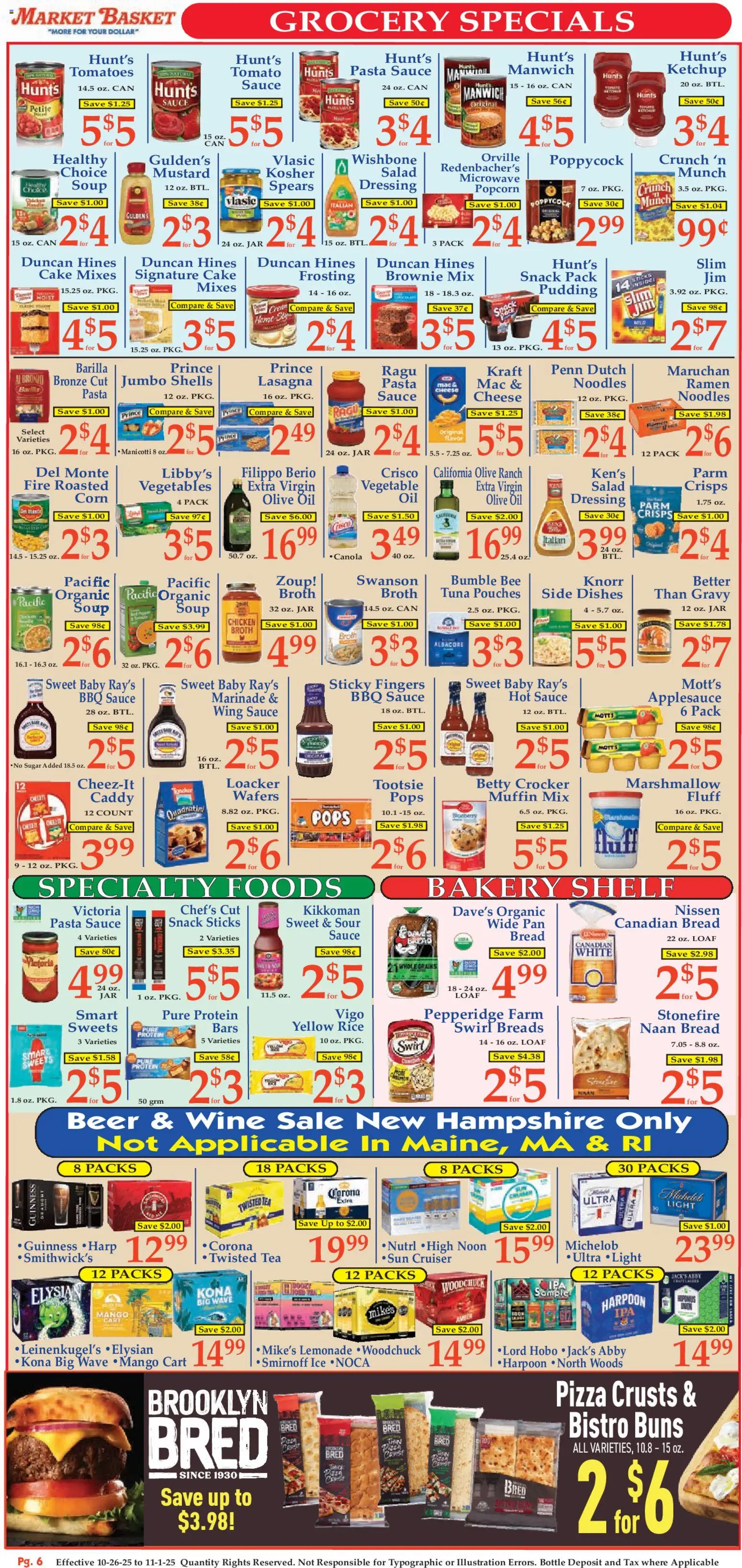 Market Basket Ad - valid from 26.10.2025 | Page: 6 | Products: Bakery, Rice, Noodles, Sauce