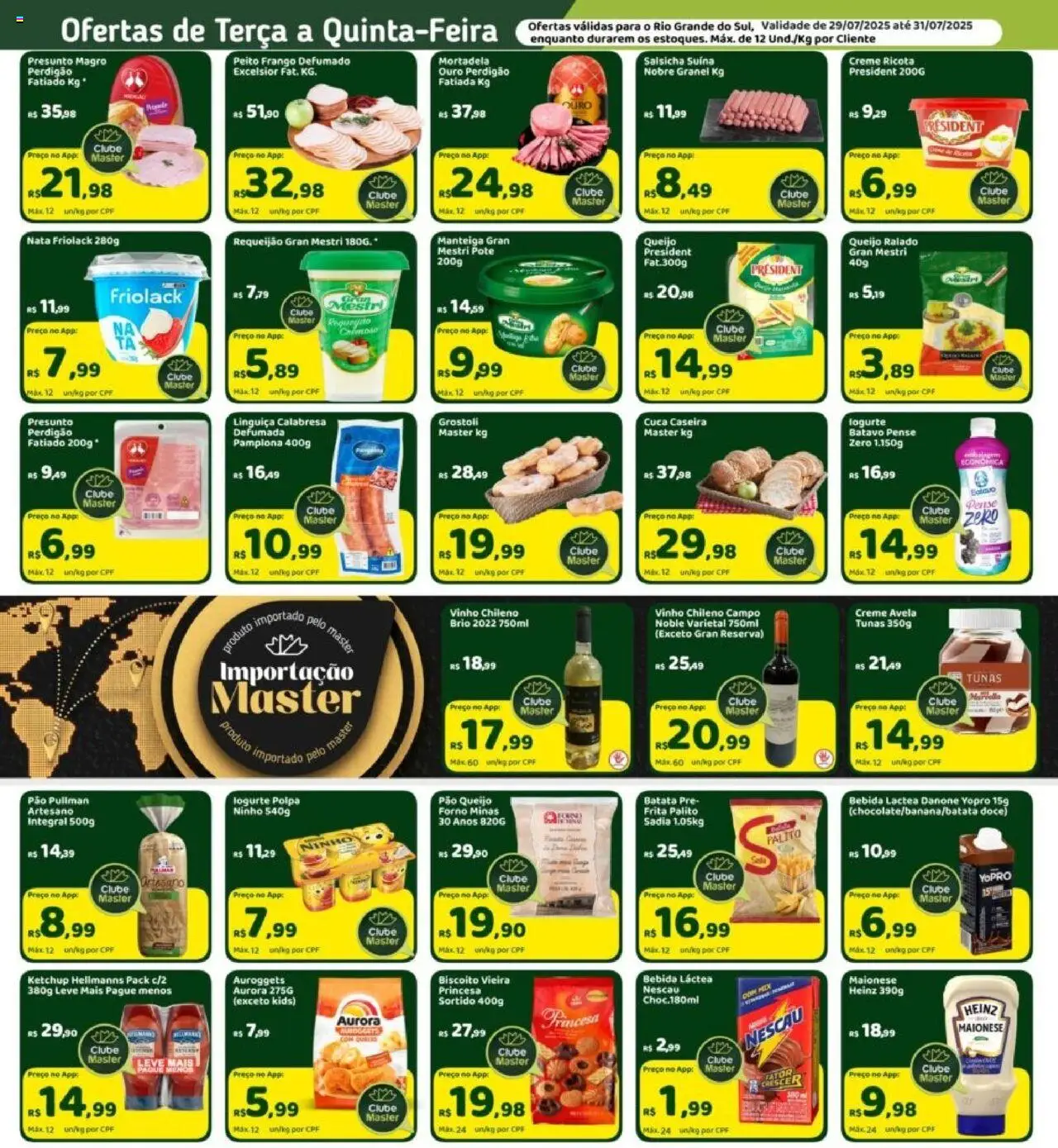 Master Folheto - válido de 29.07.2025 | Página: 2 | Produtos: Nescau, Linguiça, Queijo ralado, Ketchup