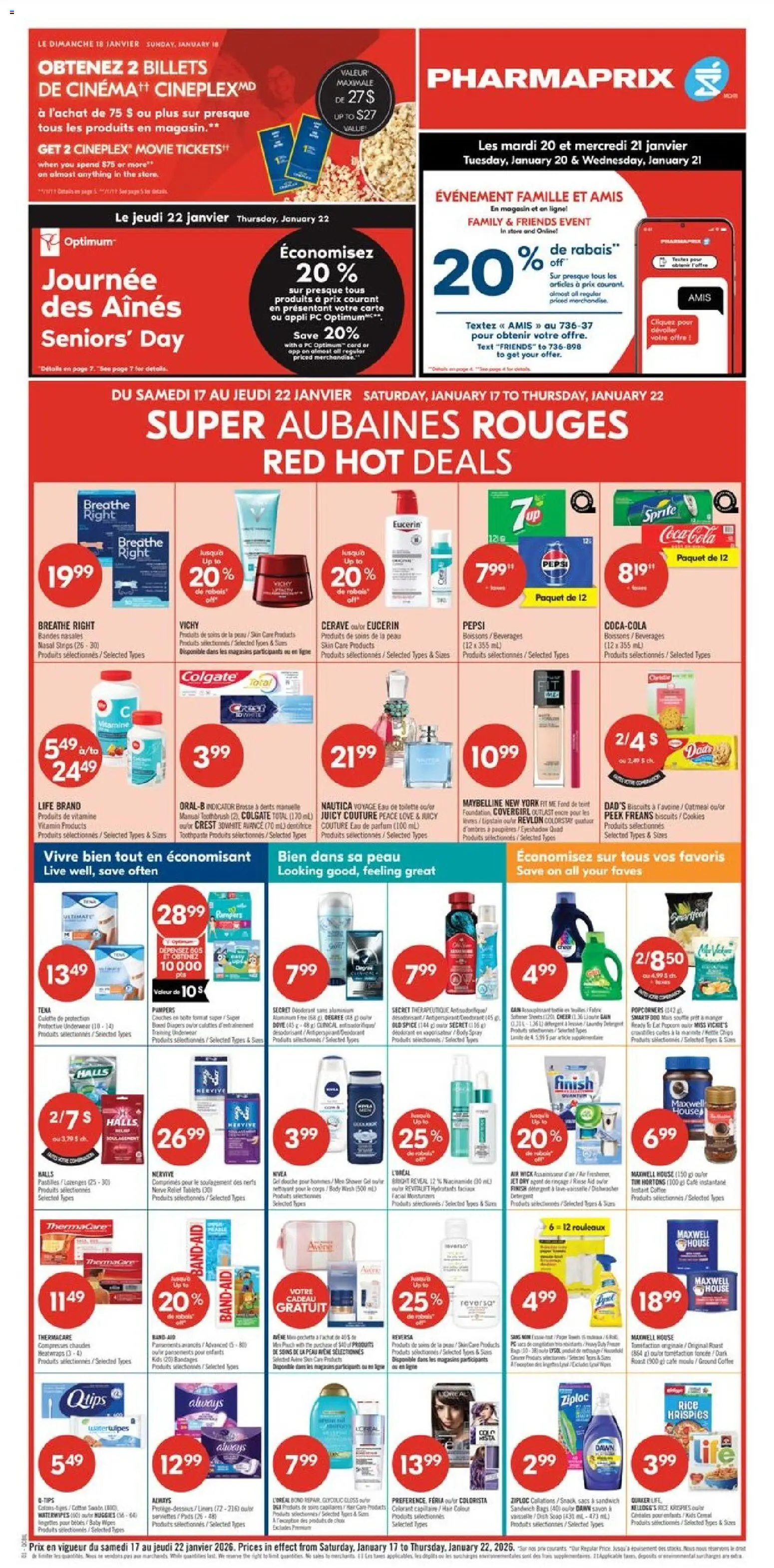 Pharmaprix flyer valid from 16.01.2026 | Page: 3 | Products: Dishwasher, Toothpaste, Fabric softener, Underwear