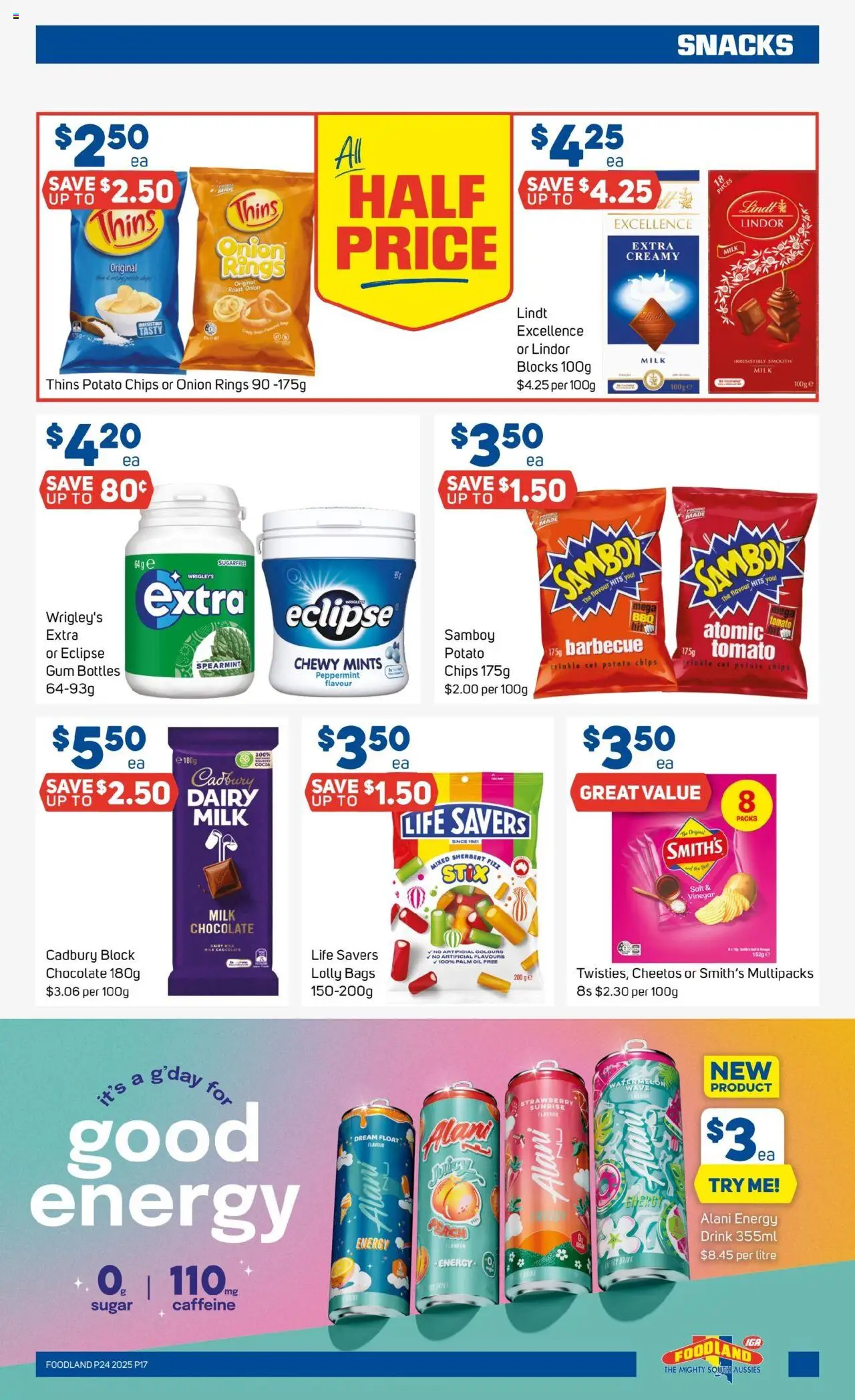 Foodland catalogue - valid from 11.06.2025 | Page: 17 | Products: Energy drink, Oil, Gum, Sugar