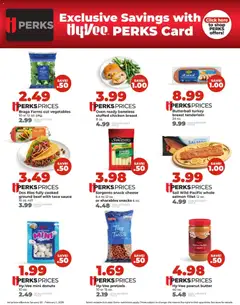 Preview of HyVee weekly ads valid from 26.01.2026 | Page: 3 | Products: Butter, Cheese, Beef, Oven