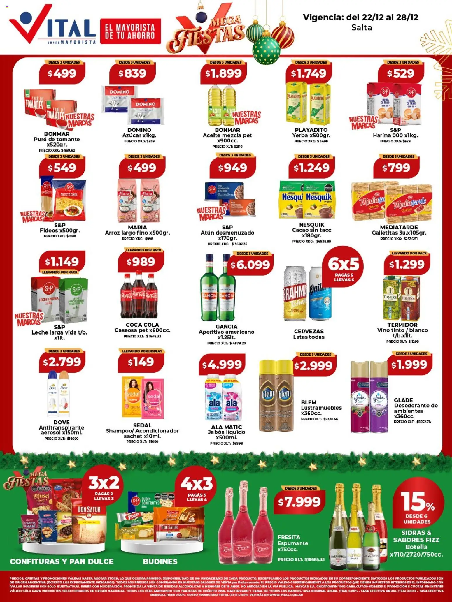 Vital - Ofertas - Salta │ válido desde el 22.12.2025 | Página: 1 | Productos: Gaseosa, Mani, Antitranspirante, Cacao