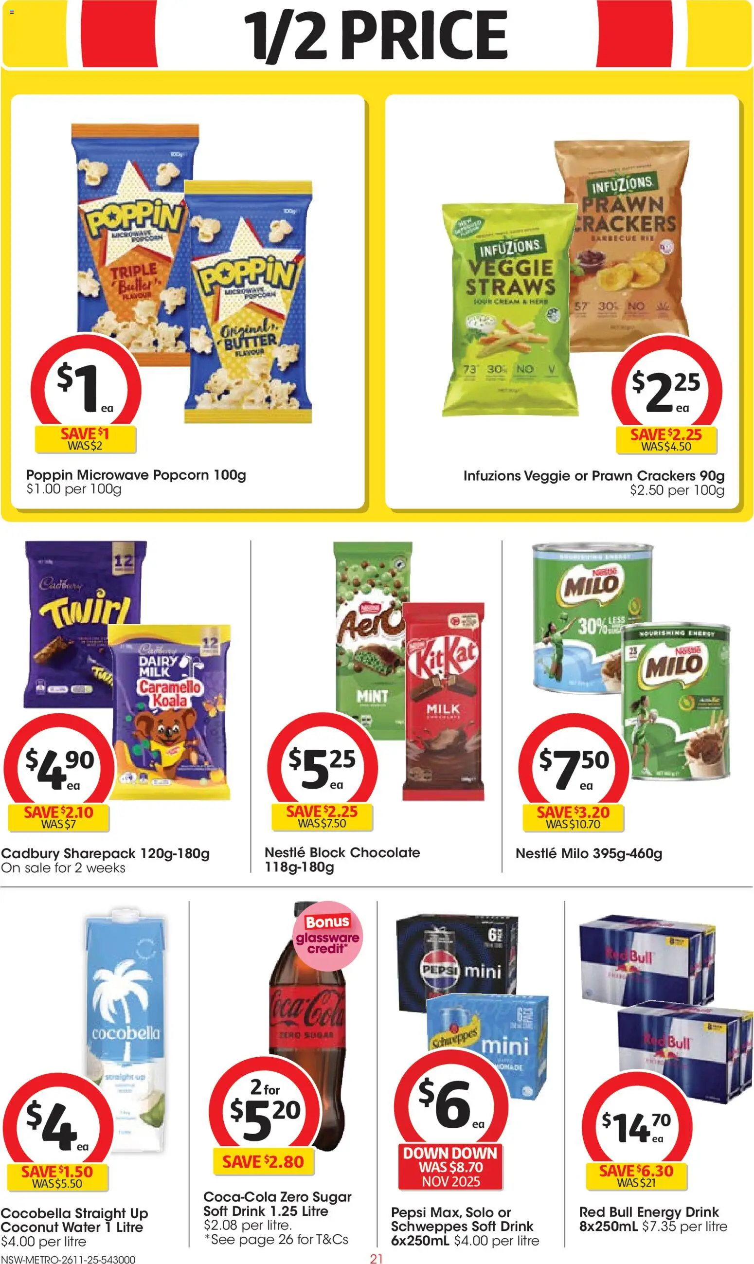 Coles catalogue - valid from 26.11.2025 | Page: 21 | Products: Butter, Sour cream, Pepsi, Straws