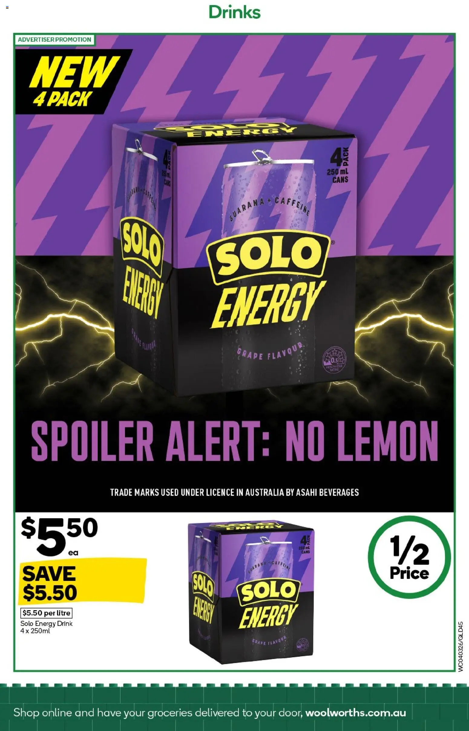 Woolworths catalogue - valid from 04.03.2026 | Page: 45 | Products: Energy drink, Lemon