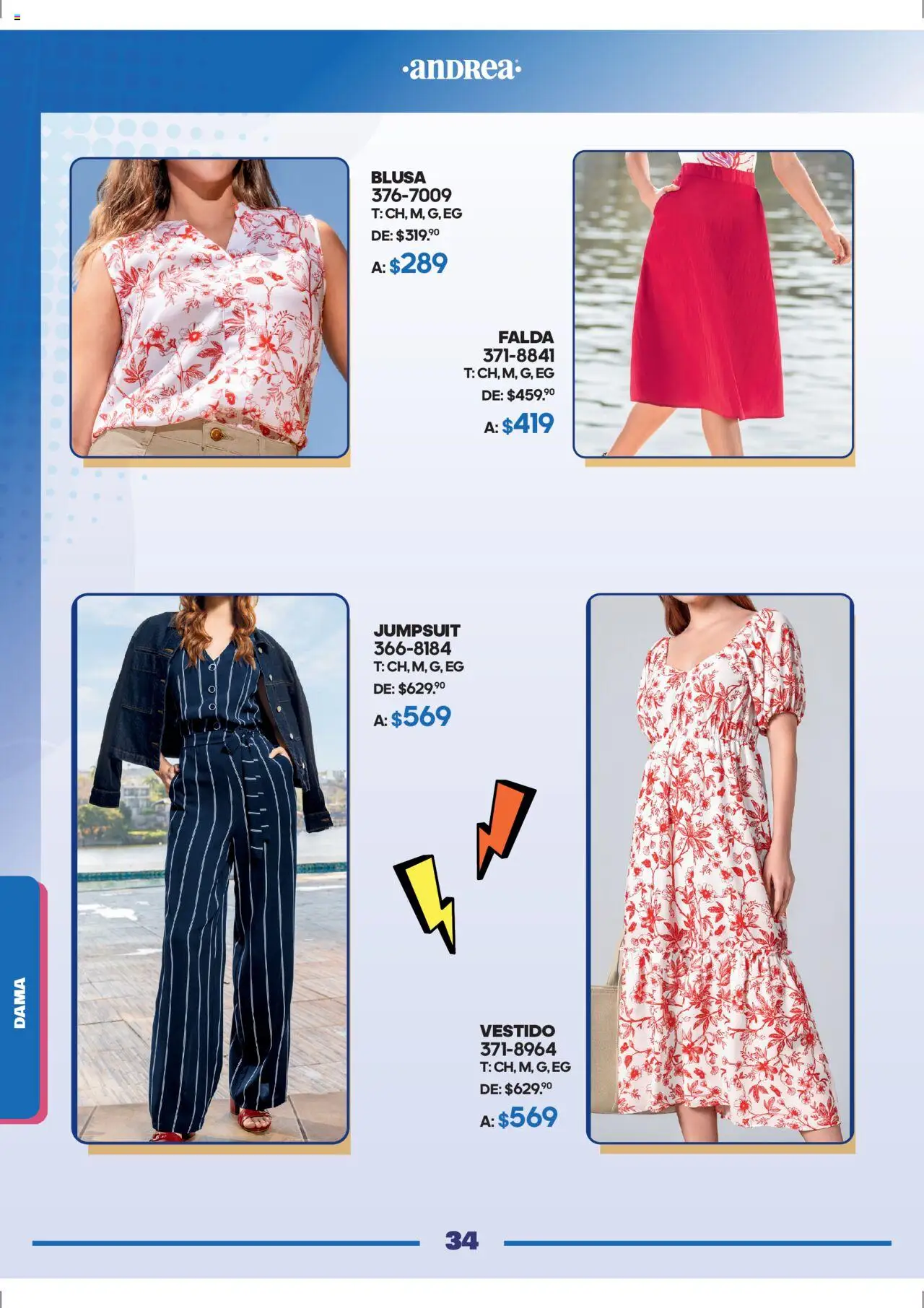 Nuevas ofertas de Andrea válidas en toda la República Mexicana desde el 28.09.2025. ¡Encuentra las mejores ofertas en Andrea - Catálogo Andrea Fest! | Página: 34 | Productos: Blusa, Vestido, Falda