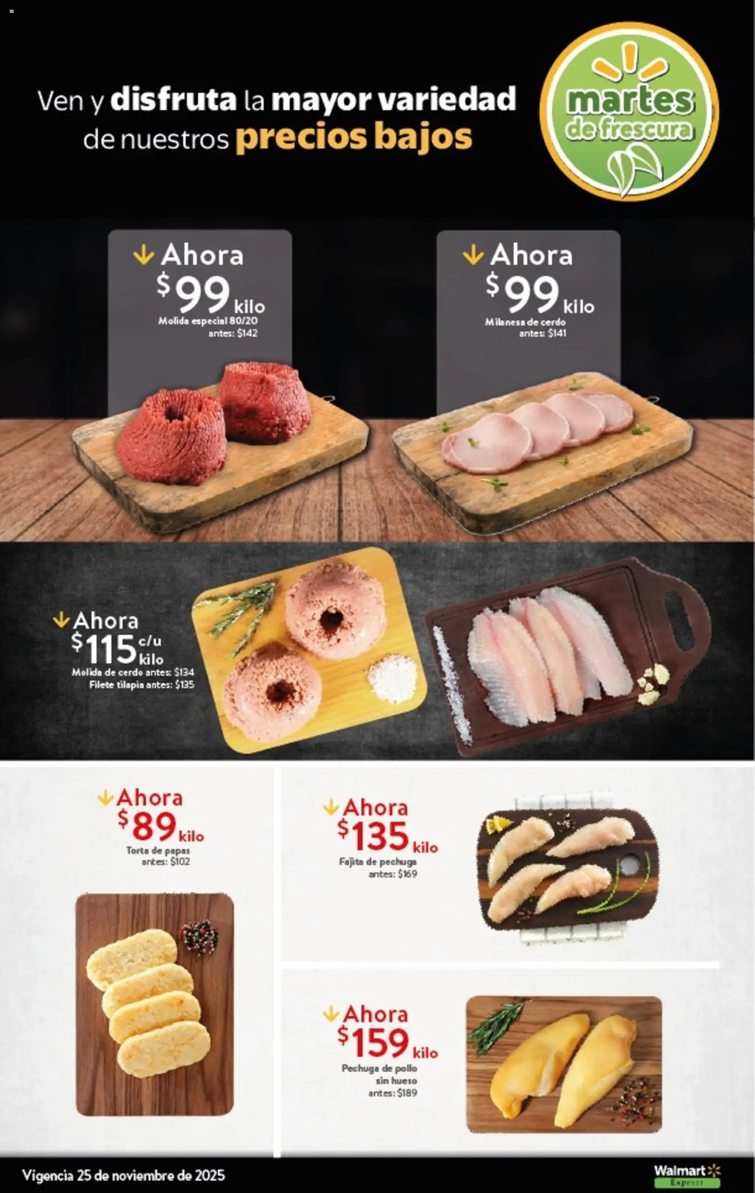 Nuevas ofertas de Walmart Express válidas en toda la República Mexicana desde el 25.11.2025. ¡Encuentra las mejores ofertas en Walmart Express folleto Ofertas! | Página: 2 | Productos: Pollo, Milanesa, Cerdo