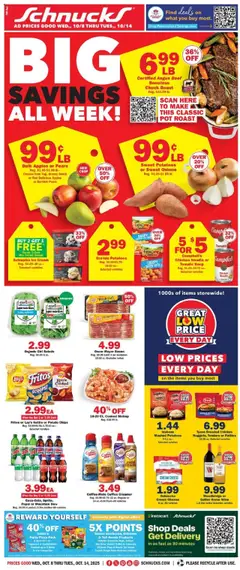 Preview of Schnucks weekly ads valid from 08.10.2025