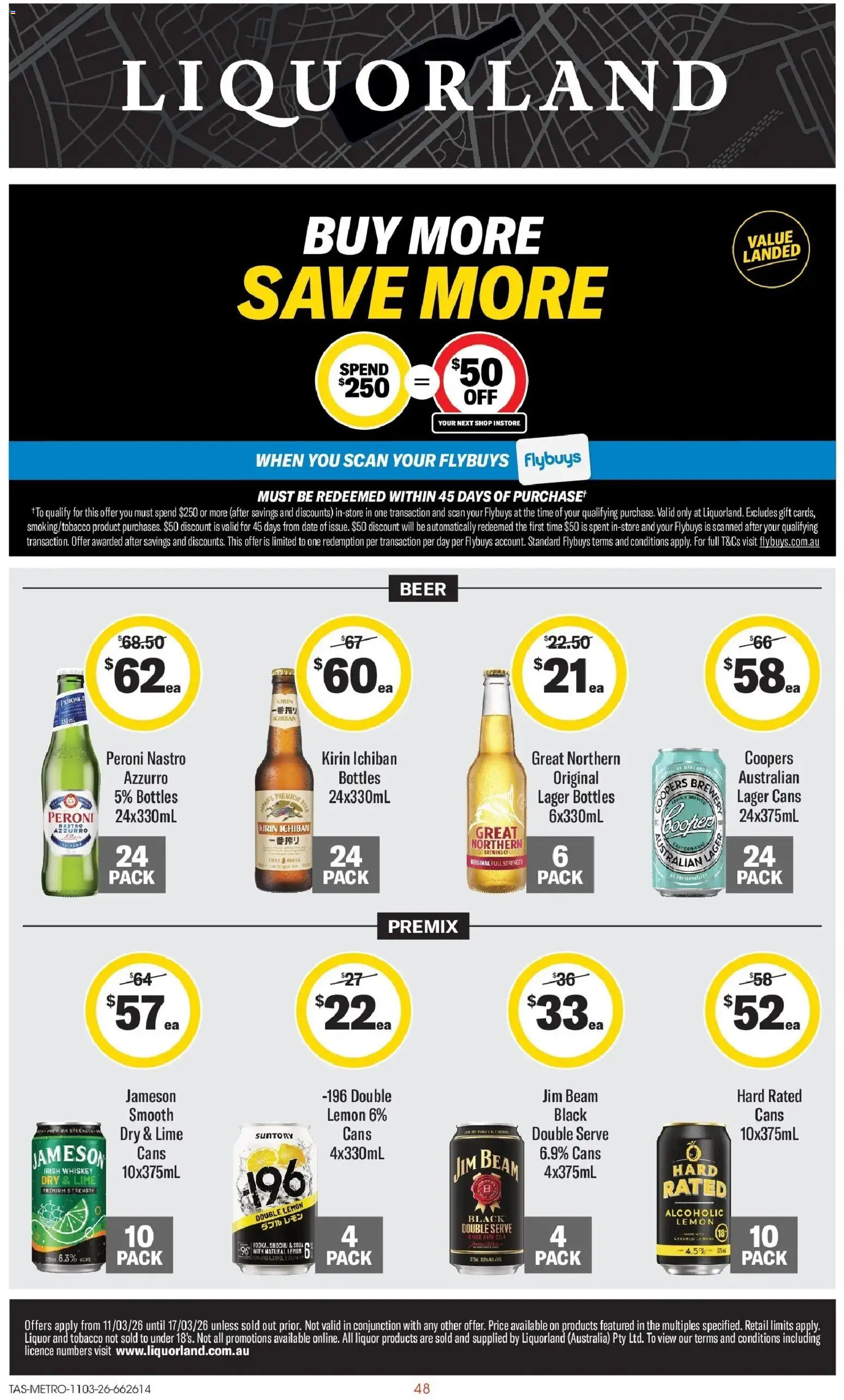 Coles catalogue - valid from 11.03.2026 | Page: 48 | Products: Beer, Lemon, Lime, Press