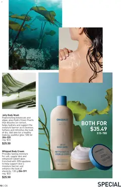 Preview of Jelly Body Wash, Replenishing botanicals and algae, plus Hydro Green Pearls that dissolve on contact, helps hydrate and support the moisture barrier as it cleanses. Softens and refreshes the look of dry, dull skin for a healthy looking, youthful glow. 500 ml from shop Avon valid from 12.03.2026 | Page: 10 | Products: Cream, Body wash
