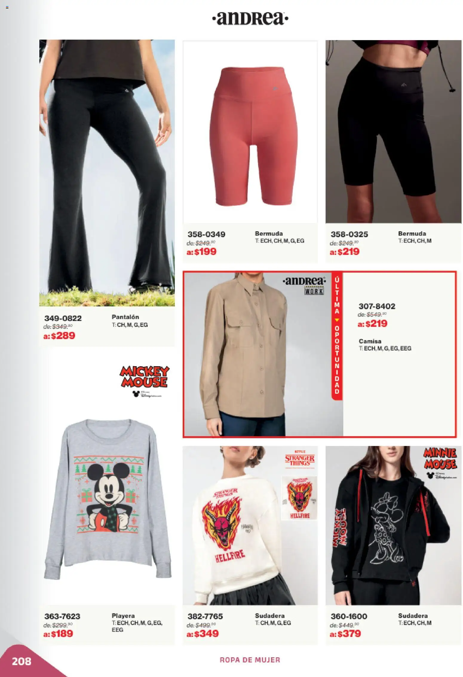 Nuevas ofertas de Andrea válidas en toda la República Mexicana desde el 02.11.2025. ¡Encuentra las mejores ofertas en Andrea catálogo Outlet! | Página: 208 | Productos: Camisa, Mouse, Ropa, Playera