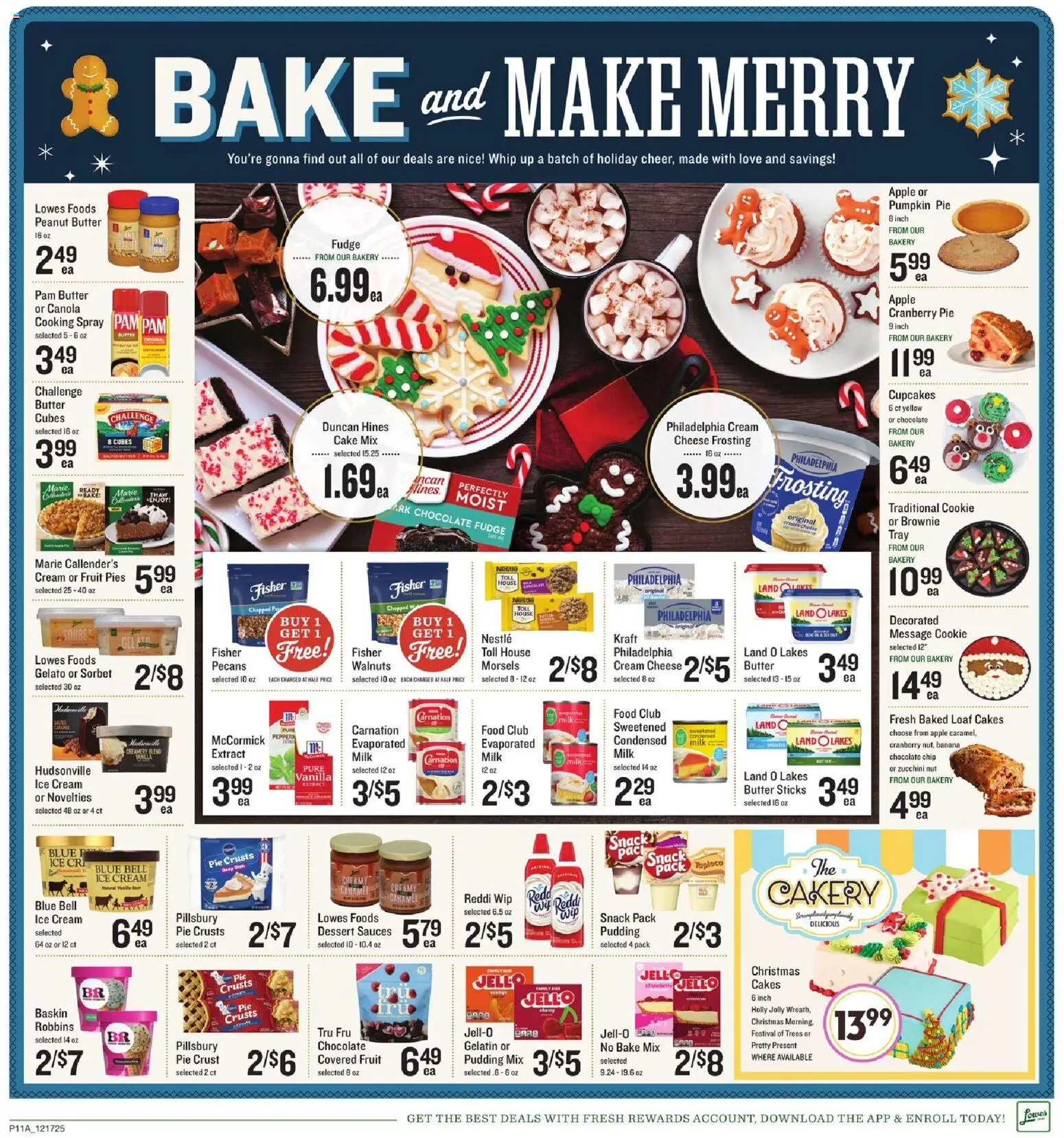 Lowes Foods Weekly Ad - NC - valid from 17.12.2025 | Page: 14 | Products: Butter, Cream, Ice cream, Pumpkin Pie