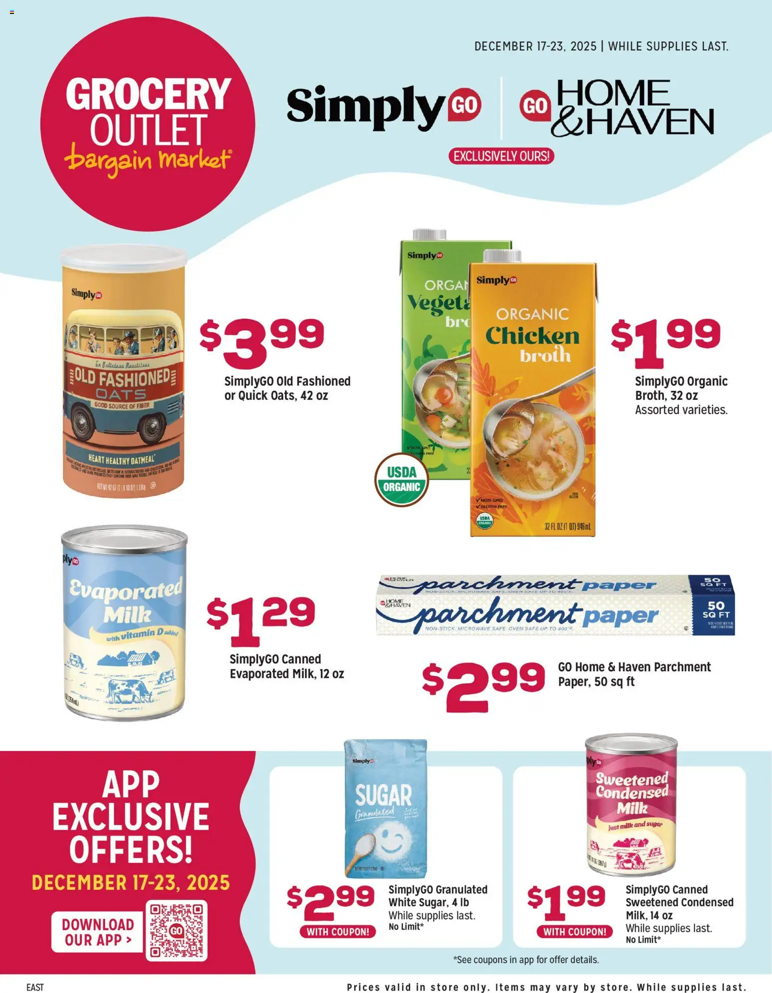 Grocery Outlet Weekly Ops Standalone - valid from 17.12.2025 | Page: 1 | Products: Vitamin, Safe, Milk, Sugar