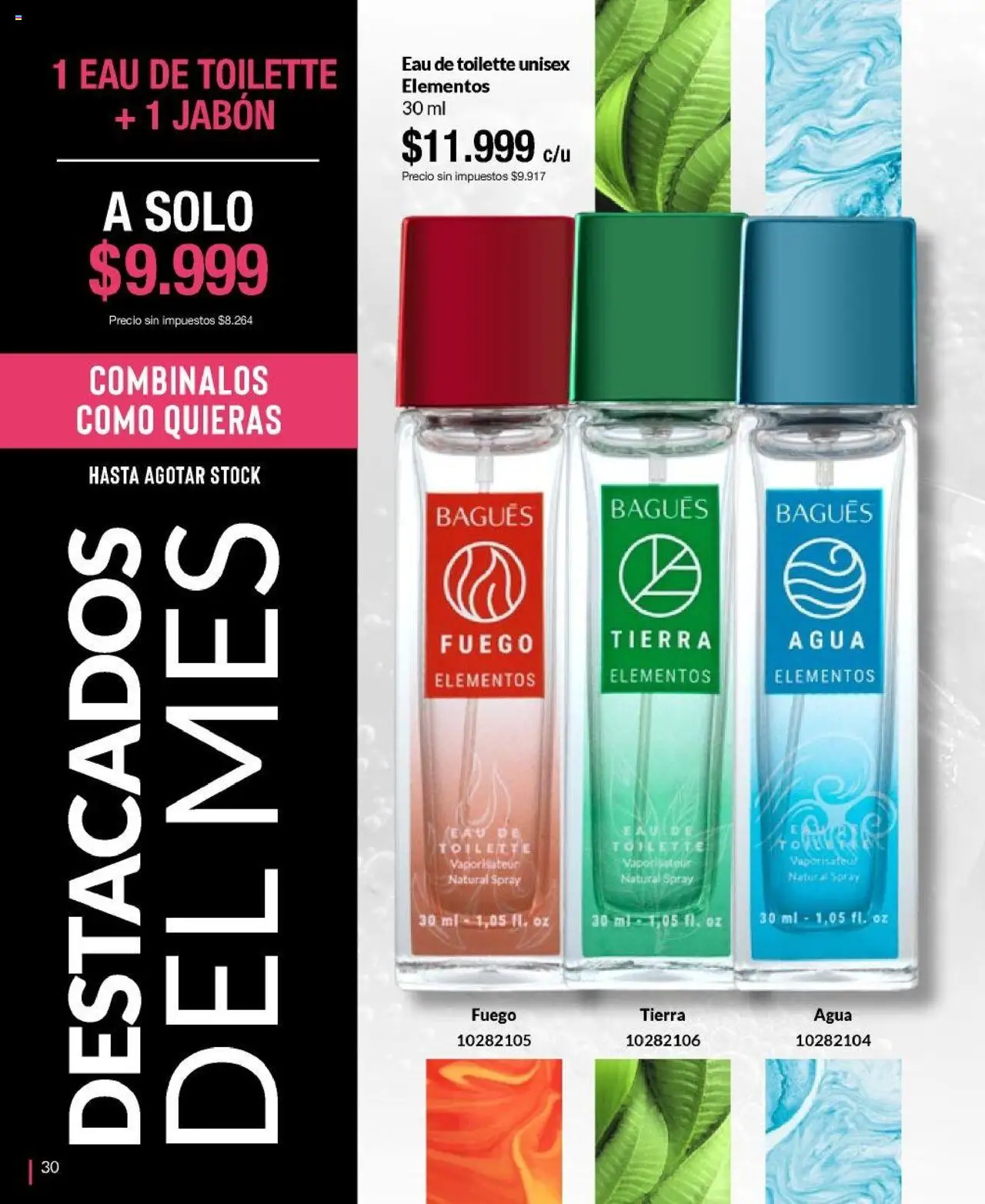 Bagués - Catálogo │ válido desde el 22.09.2025 | Página: 30 | Productos: Eau de toilette, Jabón, Agua