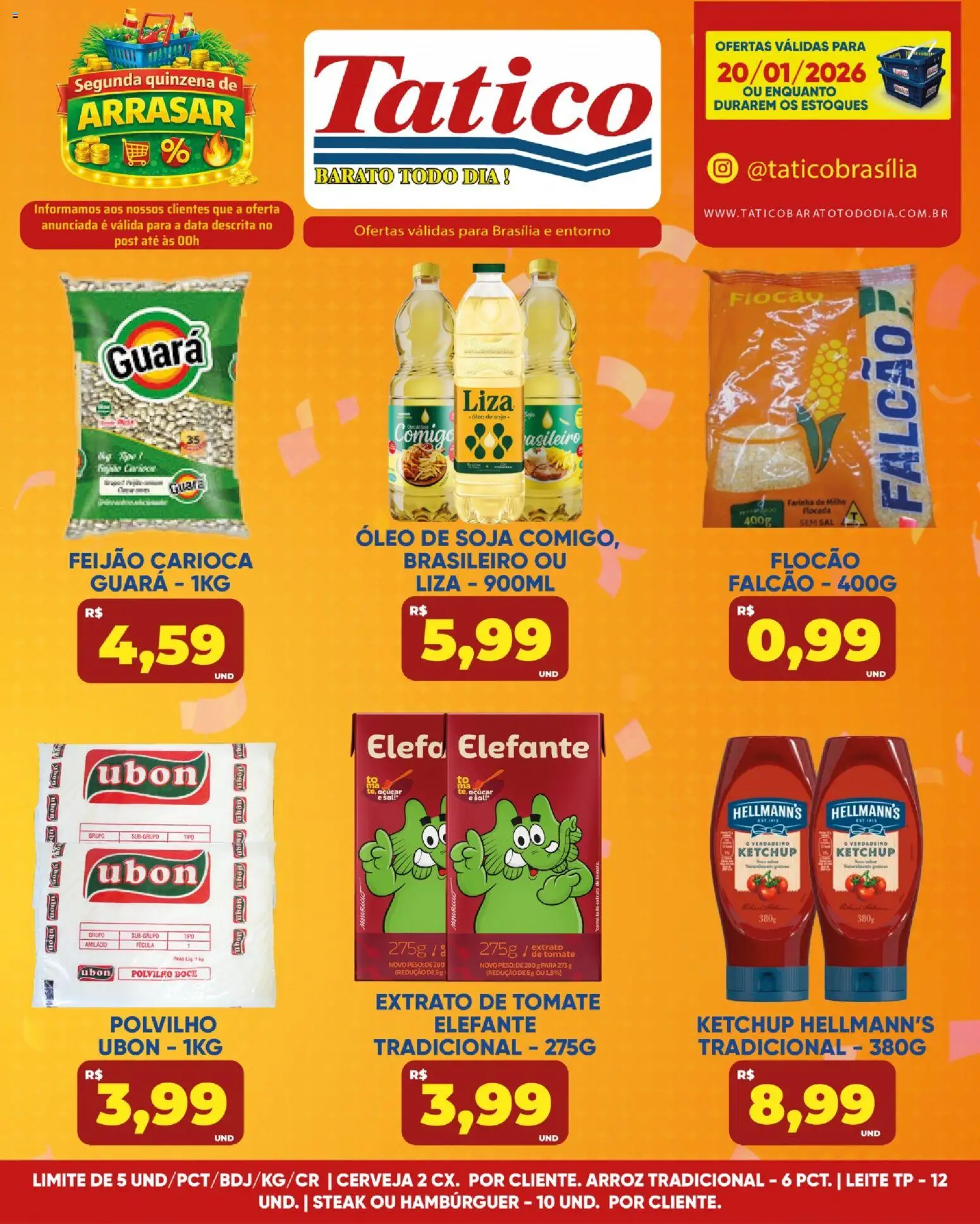 Tatico Folheto - válido de 21.01.2026 | Página: 15 | Produtos: Leite, Açúcar, Sal, Soja