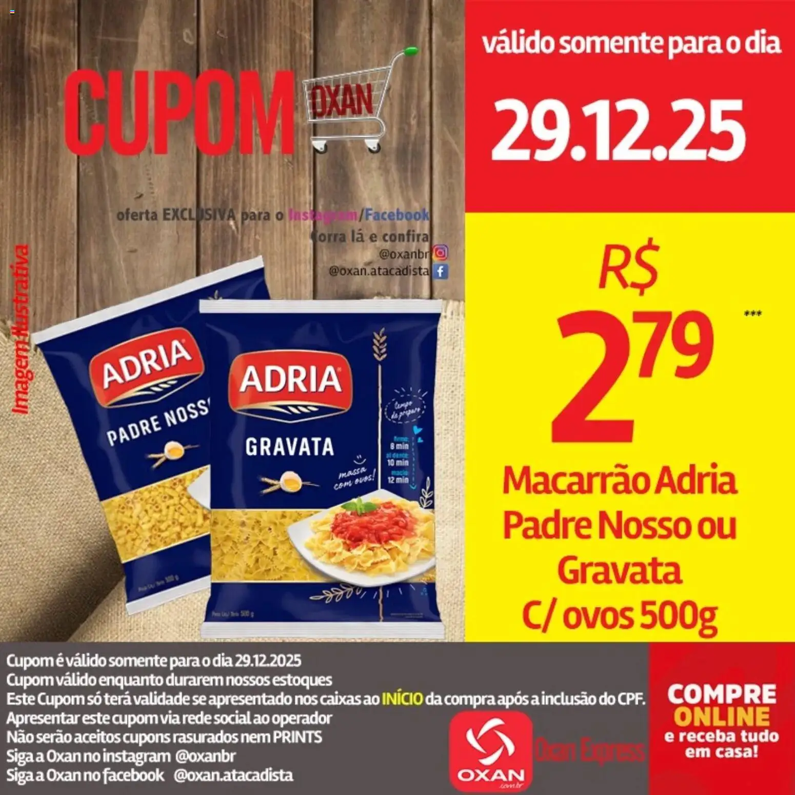 Oxan Atacadista Folheto - válido de 29.12.2025 | Página: 5 | Produtos: Gravata, Ovos, Macarrão, Massa