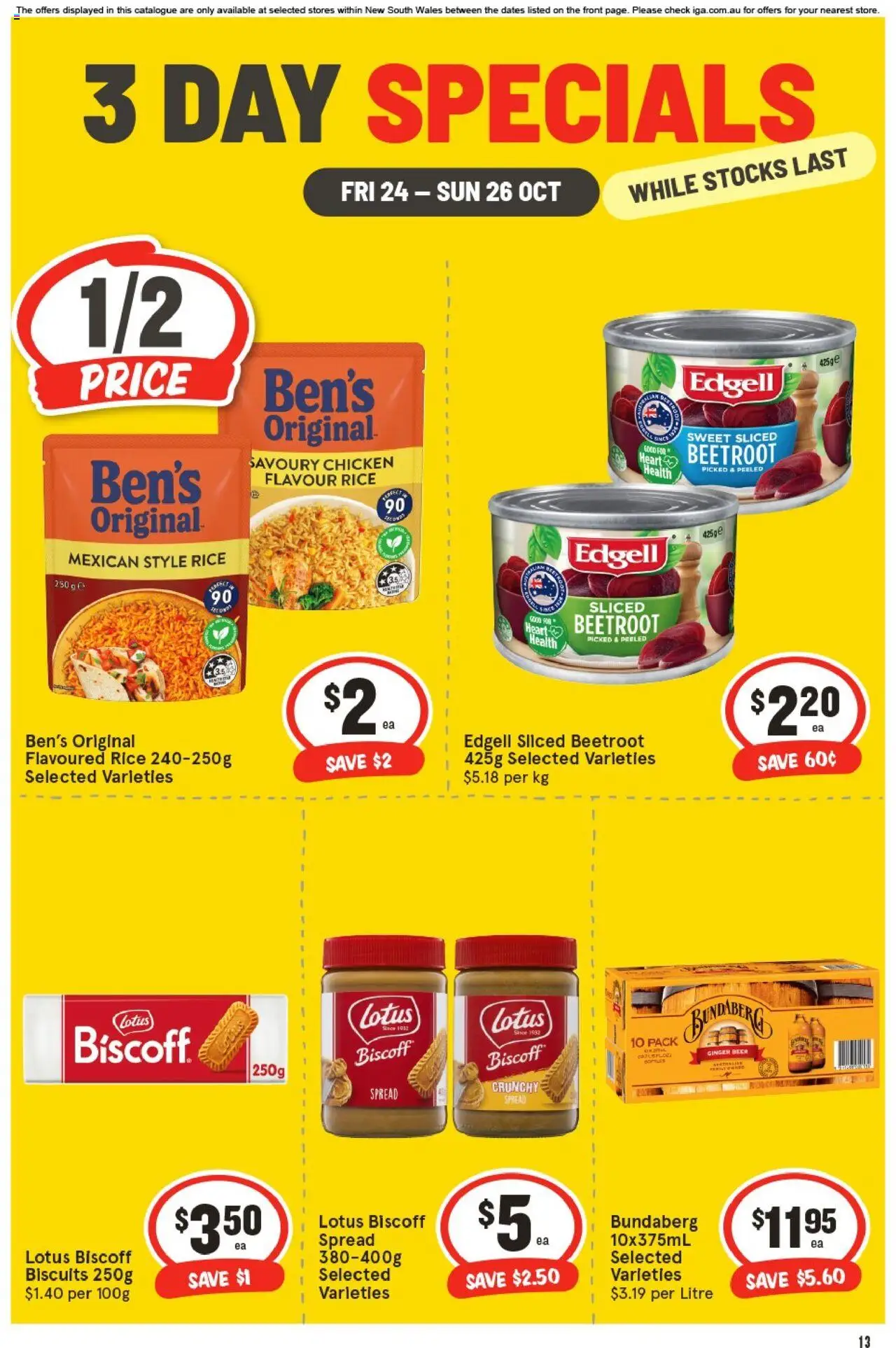 IGA catalogue - valid from 24.10.2025 | Page: 2 | Products: Ginger, Chicken, Rice, Beetroot