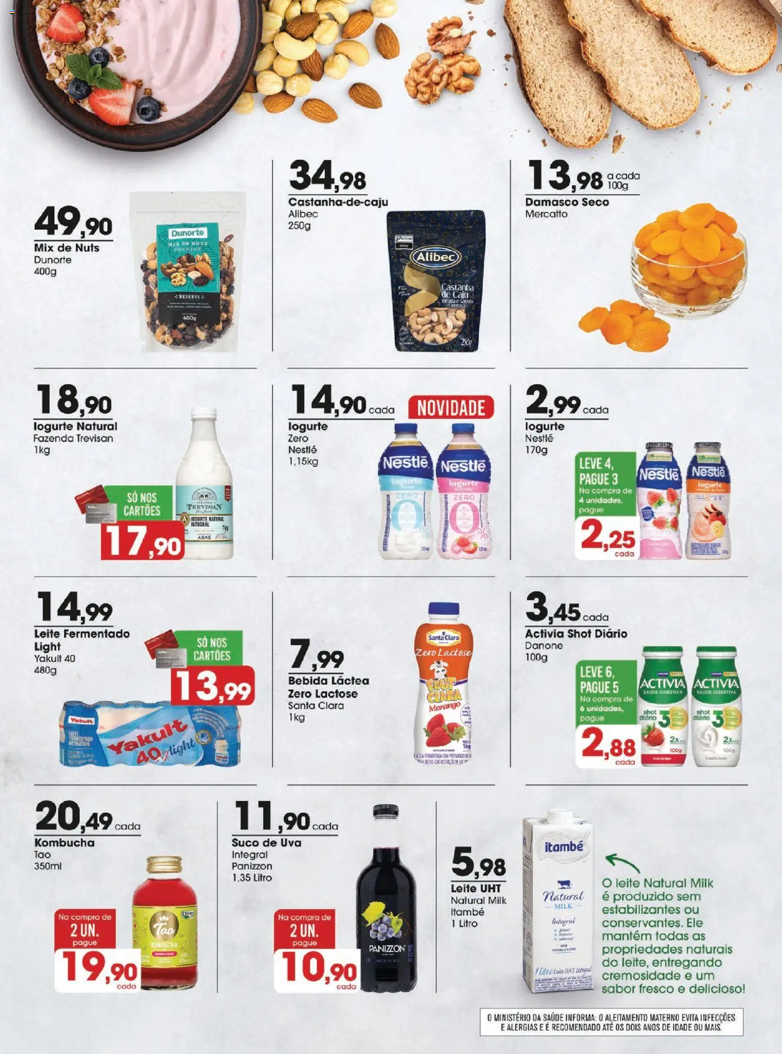 Zaffari Folheto - válido de 20.01.2026 | Página: 8 | Produtos: Damasco, Leite, Bebida, Leite fermentado