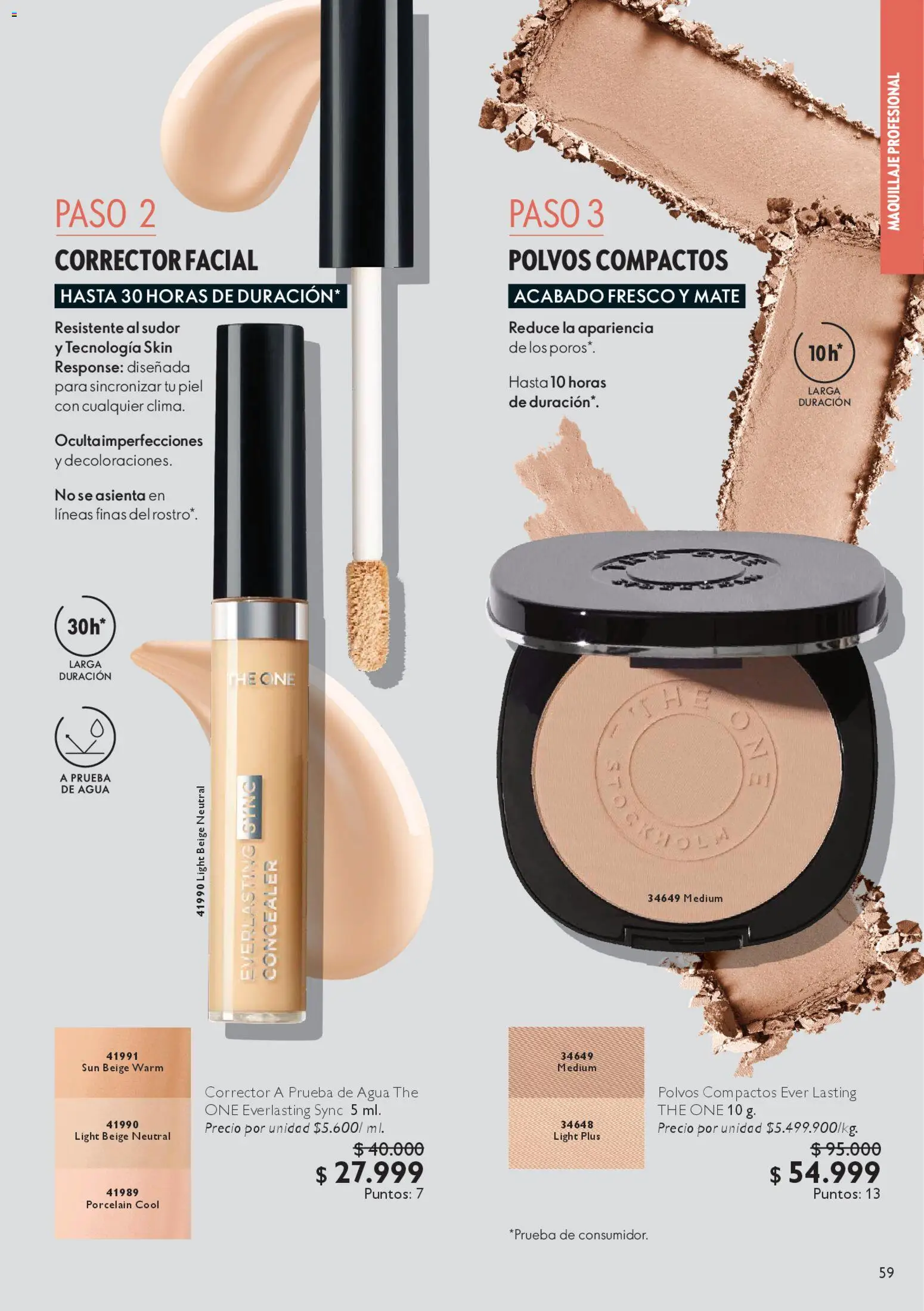 Oriflame revista - valida desde el 18.04.2026 | Página: 59 | Productos: Agua, Maquillaje, Corrector