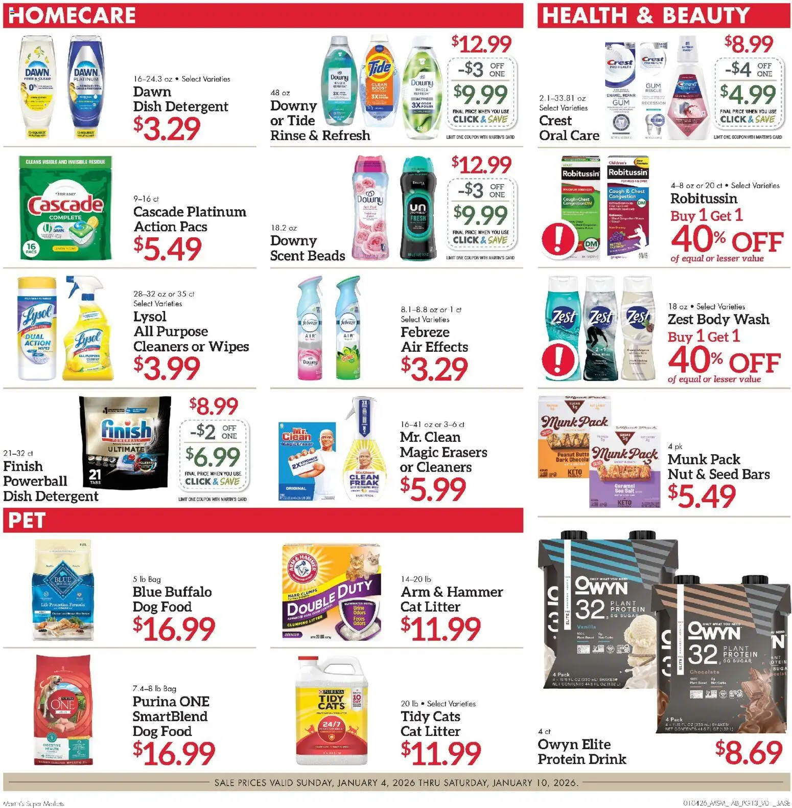 Martin’s Weekly Ad - valid from 04.01.2026 | Page: 13 | Products: Cat Litter, Chocolate, Body Wash, Salt