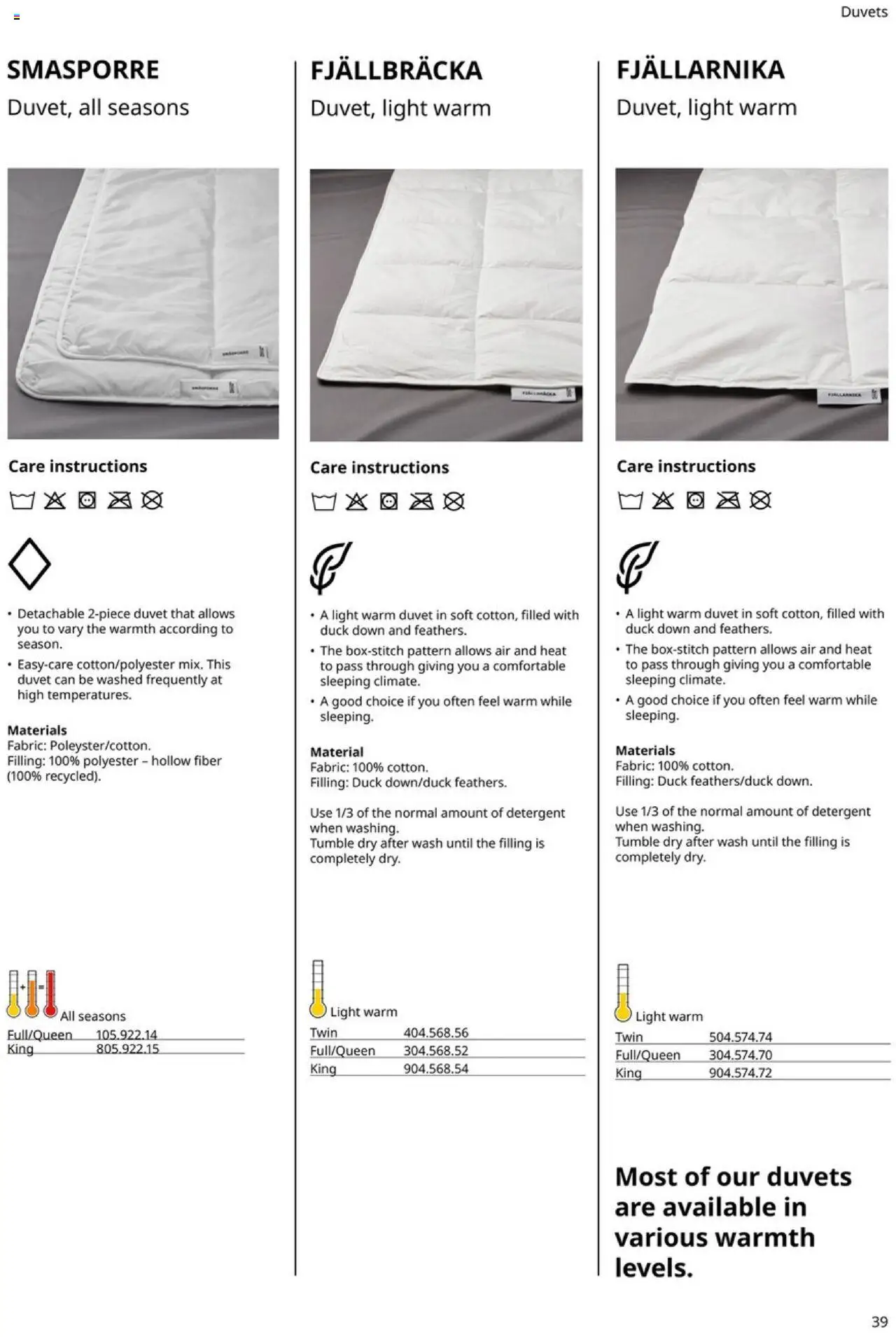 IKEA Mattress, duvet, pillow and protector - valid from 01.01.2025 | Page: 39 | Products: Detergent