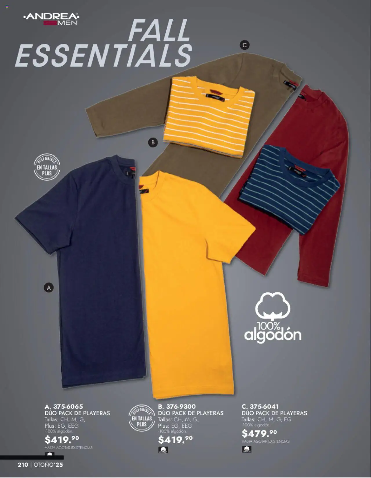 Nuevas ofertas de Andrea válidas en toda la República Mexicana desde el 24.08.2025. ¡Encuentra las mejores ofertas en Andrea - Catálogo Vestir Caballero! | Página: 48 | Productos: Algodón