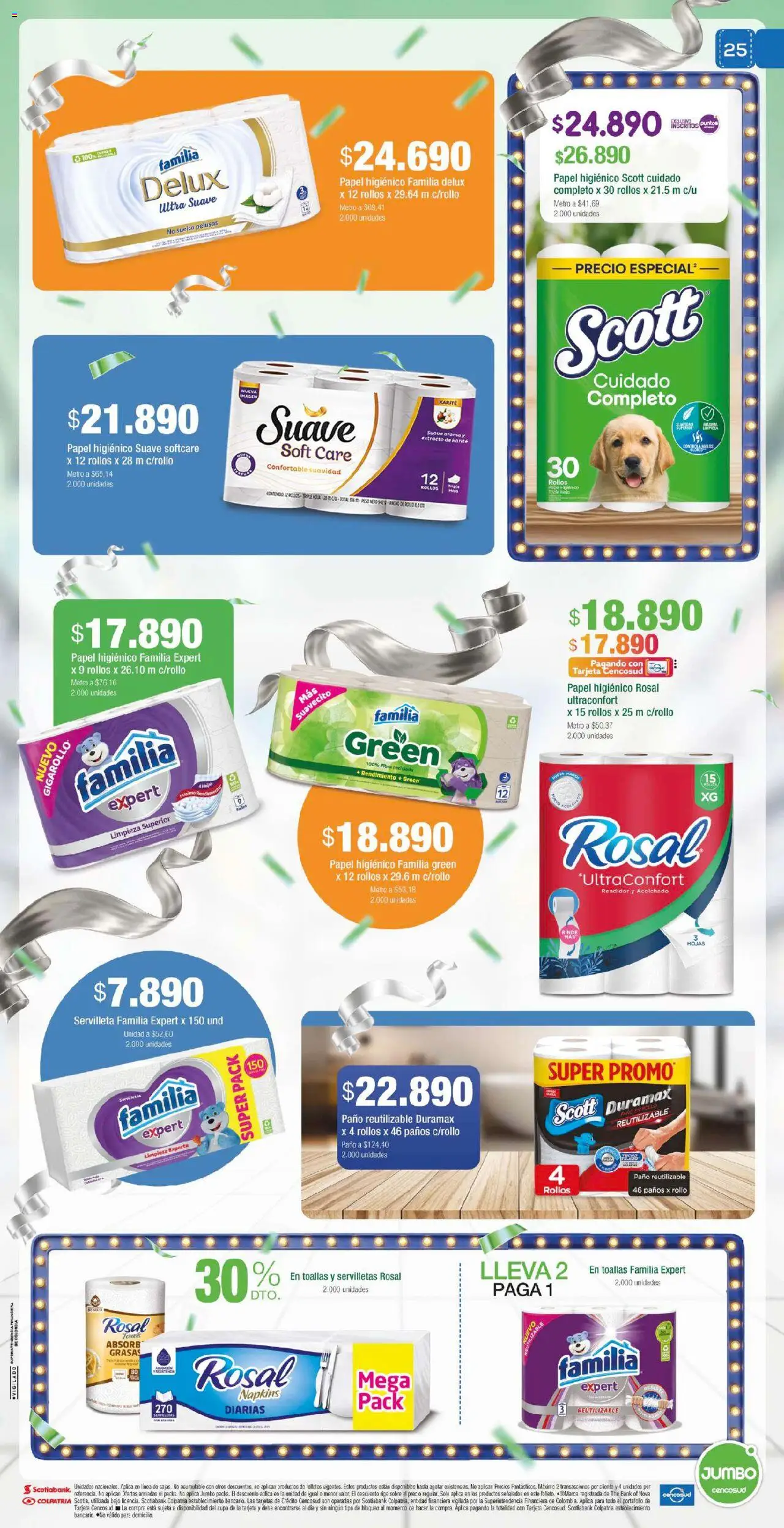 Jumbo revista - valida desde el 25.09.2025 | Página: 25 | Productos: Servilletas, Sobre, Toallas, Papel higiénico
