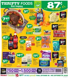 Preview of Thrifty Foods weekly flyer / circulaire from shop Thrifty Foods valid from 18.09.2025