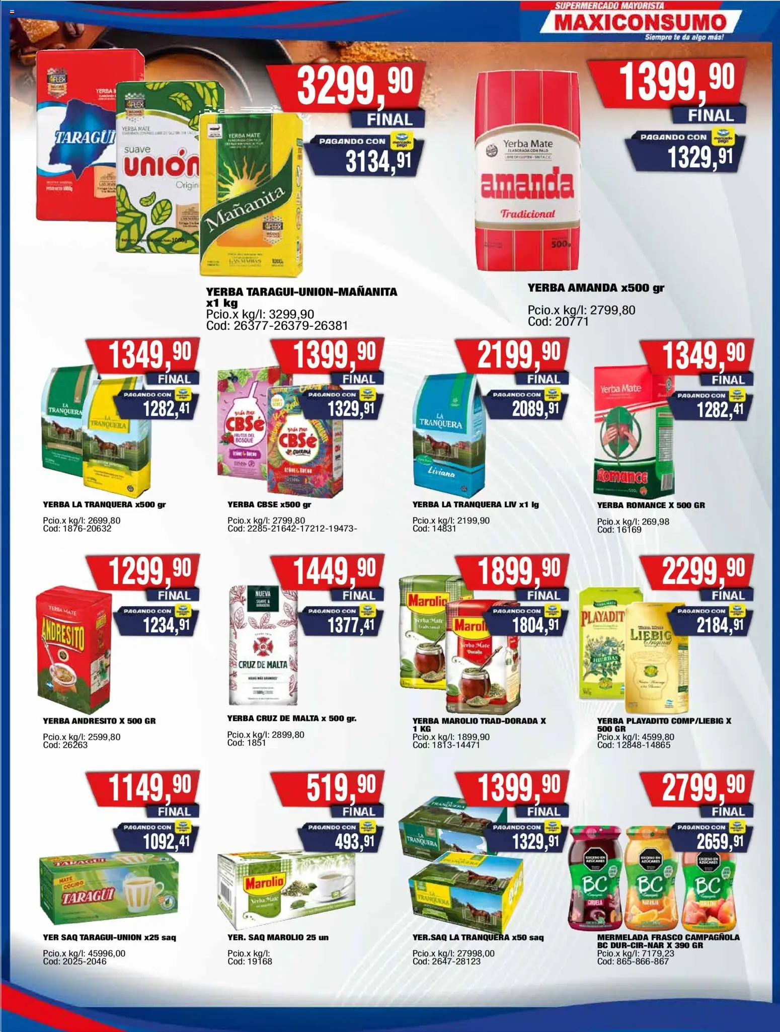 Maxiconsumo ofertas │ válido desde el 30.03.2026 | Página: 9 | Productos: Mate, Frasco, Té, Mermelada