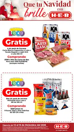 Vista previa de H-E-B folleto, nuevo folleto de la tienda, válido en México a partir del 12.12.2025