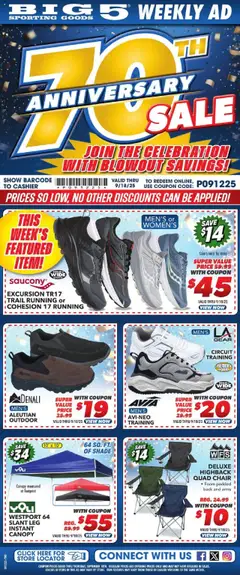 Preview of Big 5 Sporting Goods weekly ads valid from 12.09.2025