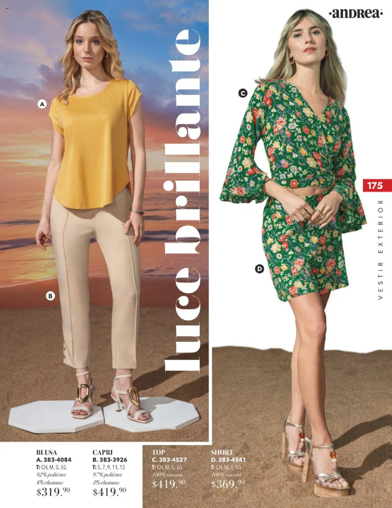 Nuevas ofertas de Andrea válidas en toda la República Mexicana desde el 17.08.2025. ¡Encuentra las mejores ofertas en Andrea - Catálogo Tropical Otoño / Invierno! | Página: 175 | Productos: Blusa, Short