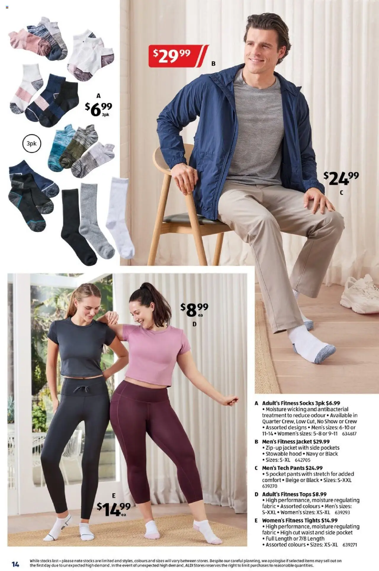 Aldi catalogue - valid from 13.08.2025 | Page: 14 | Products: Jacket, Pants, Socks, Treatment