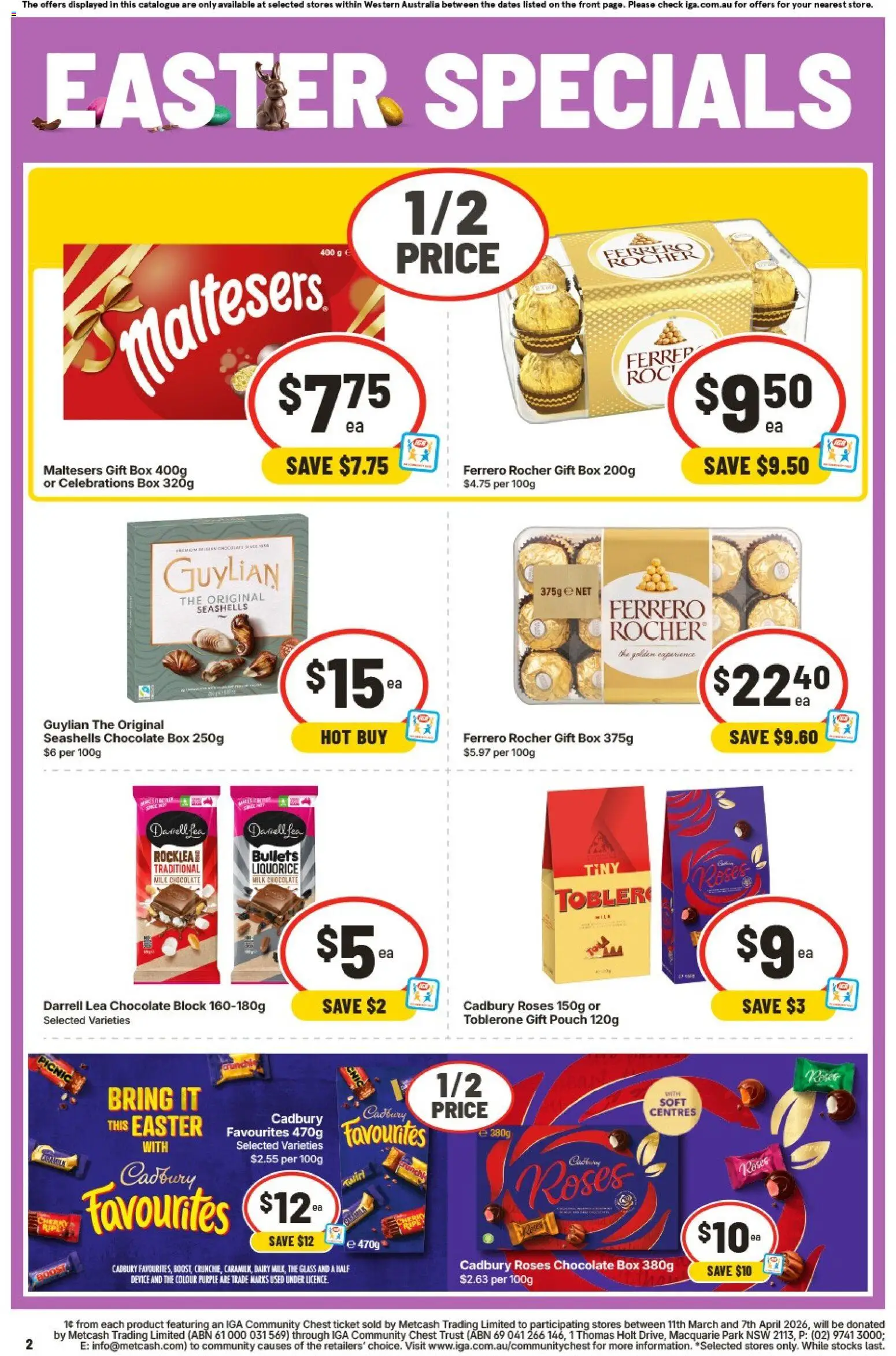 IGA catalogue - valid from 01.04.2026 | Page: 2 | Products: Box, Milk, Dairy, Chocolate