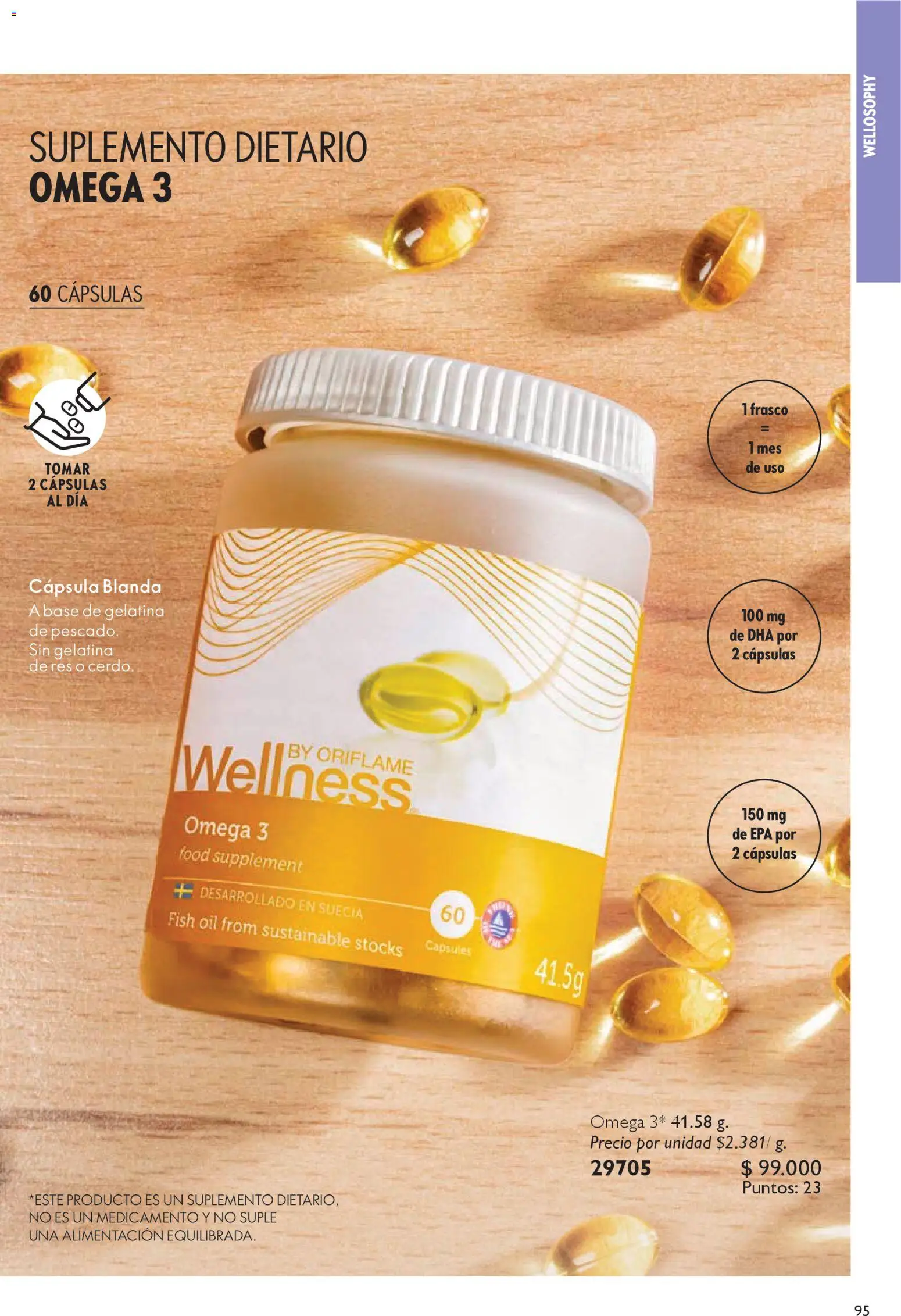 Oriflame revista - valida desde el 25.10.2025 | Página: 95 | Productos: Pescado, Frasco, Gelatina, Suplemento dietario