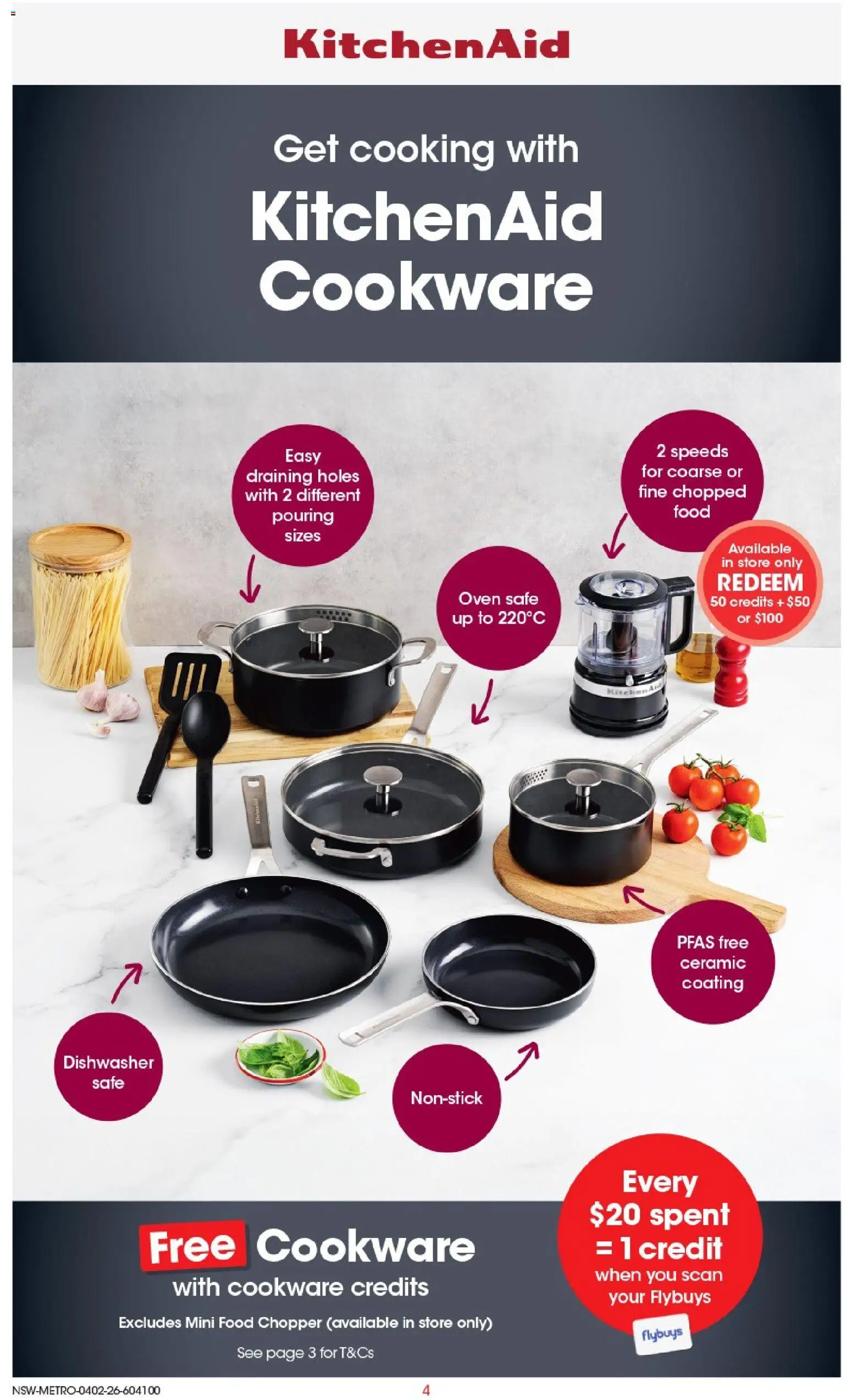 Coles catalogue - valid from 04.02.2026 | Page: 4 | Products: Cookware, Oven, Safe, Dishwasher