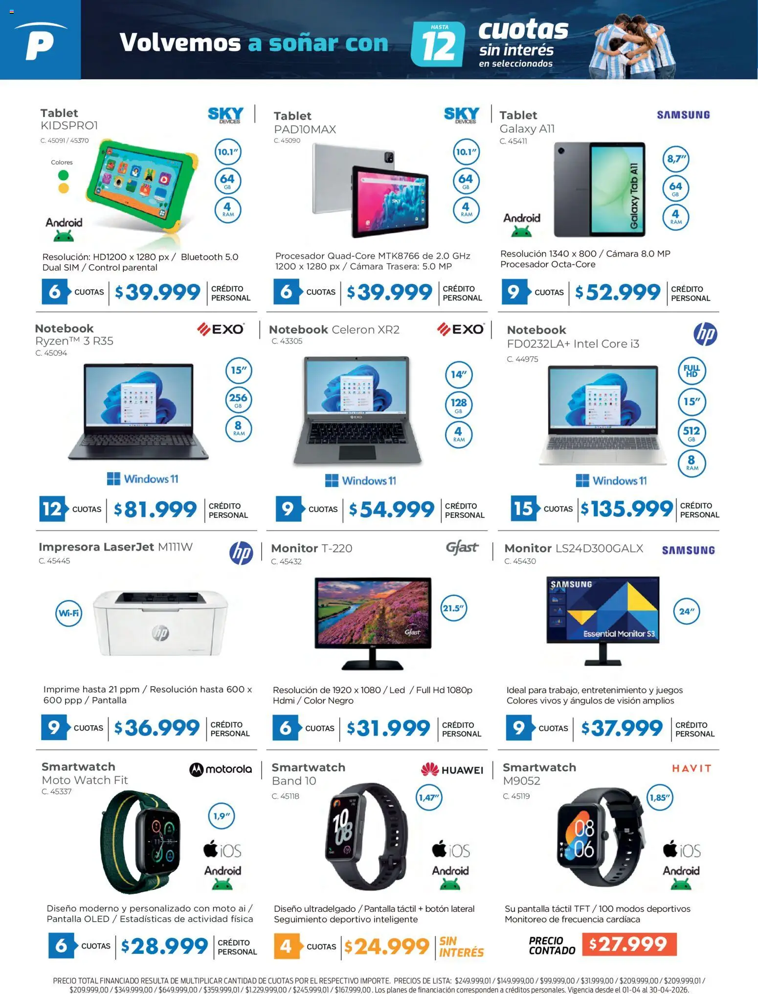 Pardo catálogo │ válido desde el 08.04.2026 | Página: 6 | Productos: Impresora, Cámara, Tablet, Notebook