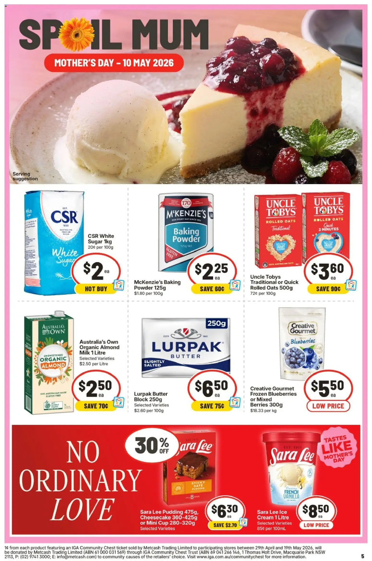 IGA catalogue - valid from 29.04.2026 | Page: 5 | Products: Powder, Oats, Pudding, Date