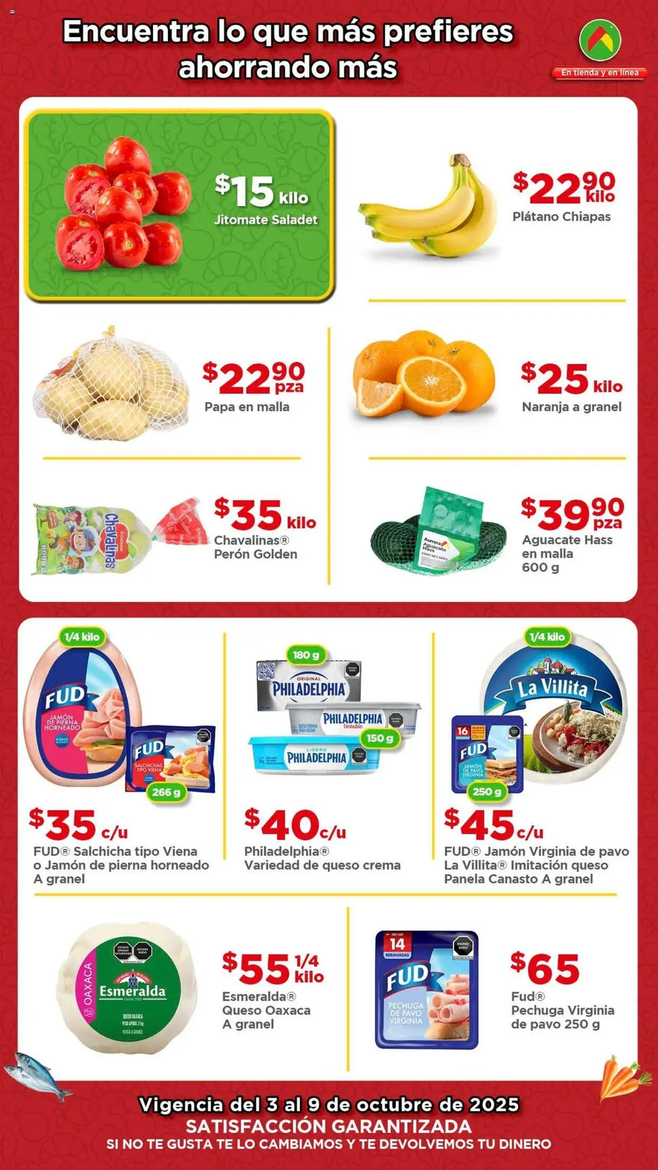 Nuevas ofertas de Bodega Aurrerá válidas en toda la República Mexicana desde el 03.10.2025. ¡Encuentra las mejores ofertas en Bodega Aurrerá - Folleto Precio más Bajo! | Página: 2 | Productos: Queso, Jamón, Té, Malla