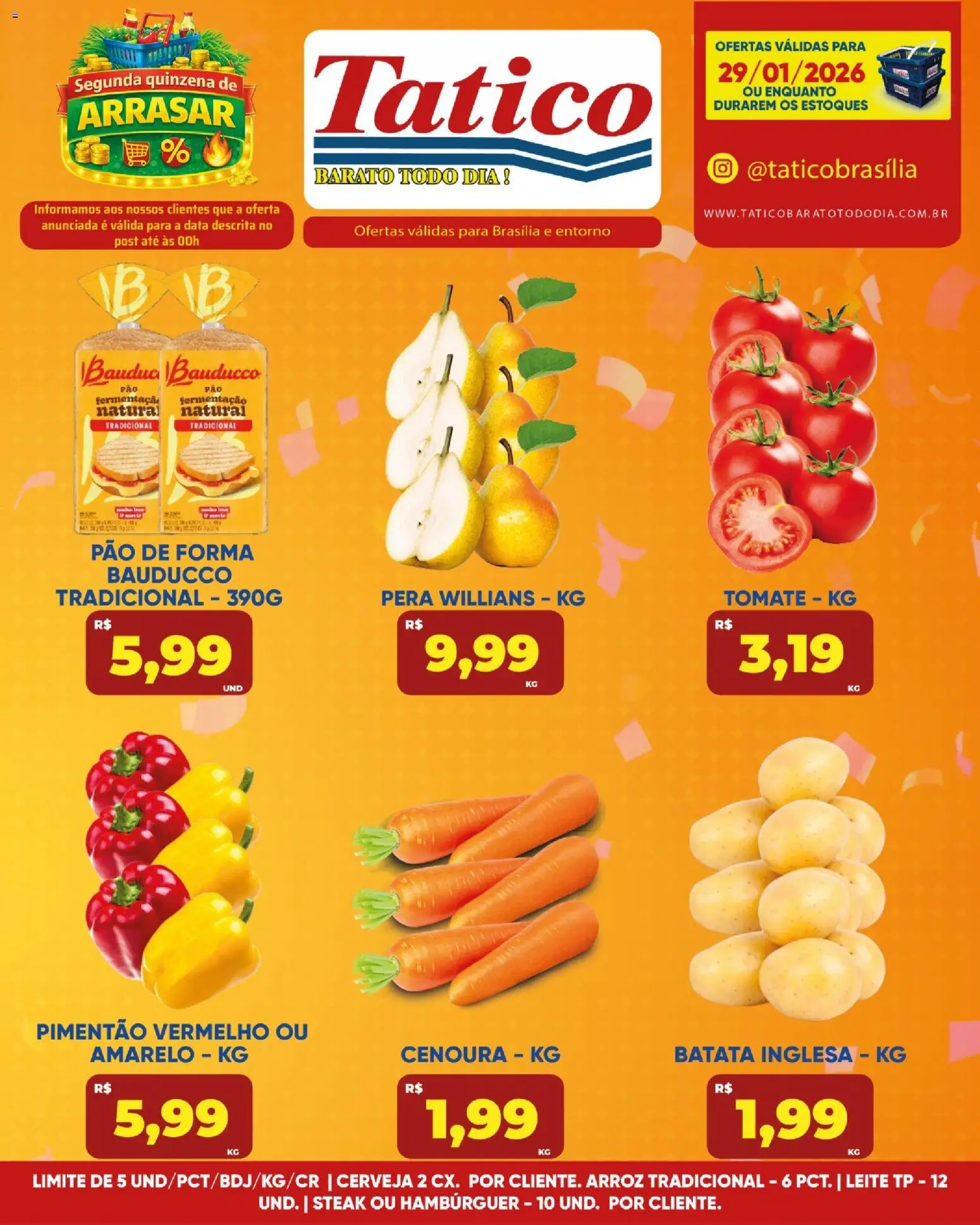 Tatico Folheto - válido de 29.01.2026 | Página: 10 | Produtos: Pera, Pão, Cerveja, Batata