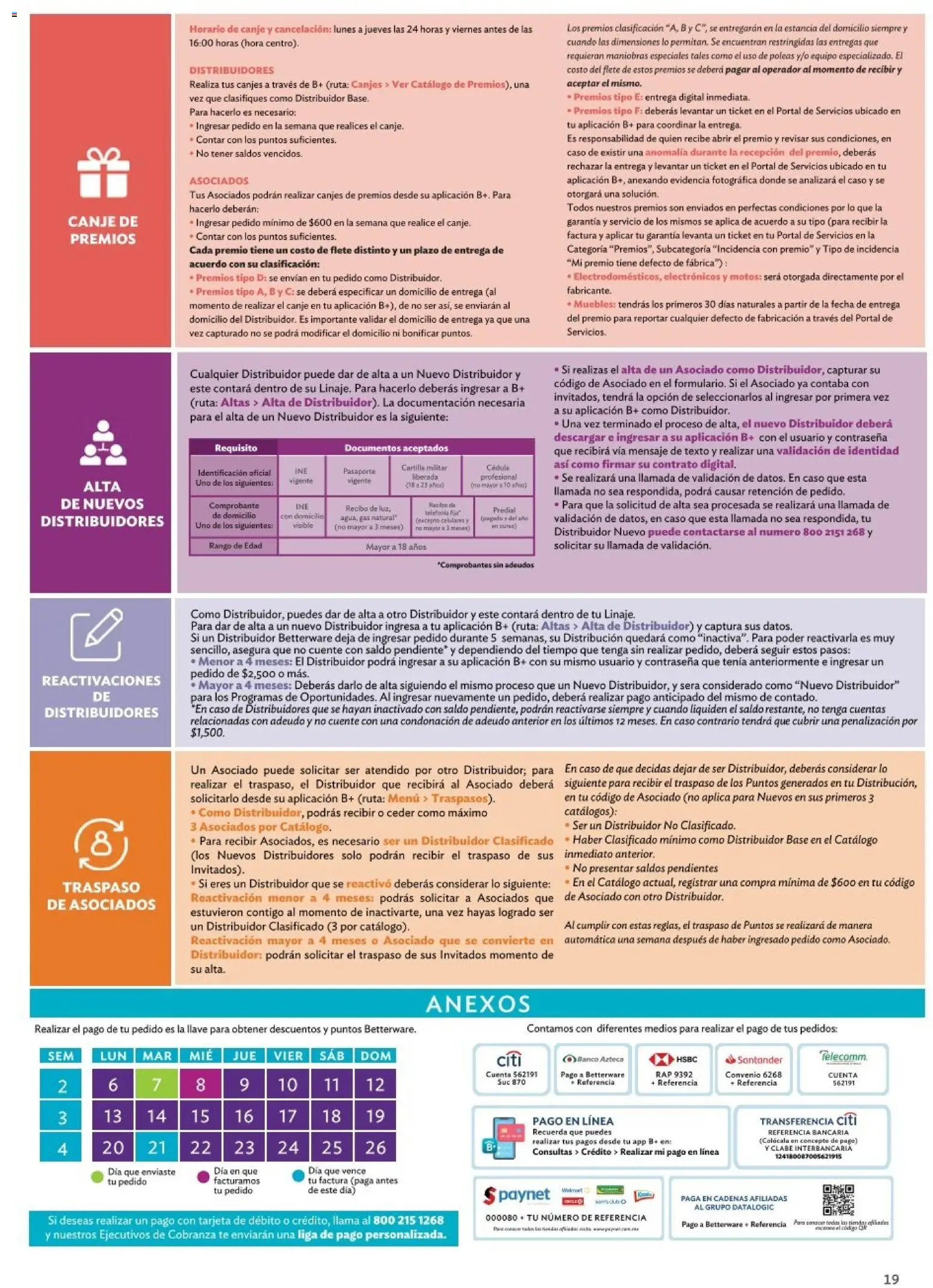 Nuevas ofertas de Betterware válidas en toda la República Mexicana desde el 01.01.2026. ¡Encuentra las mejores ofertas en Betterware catálogo Oportunidades! | Página: 19 | Productos: Té, Pendientes, Liga, Llave