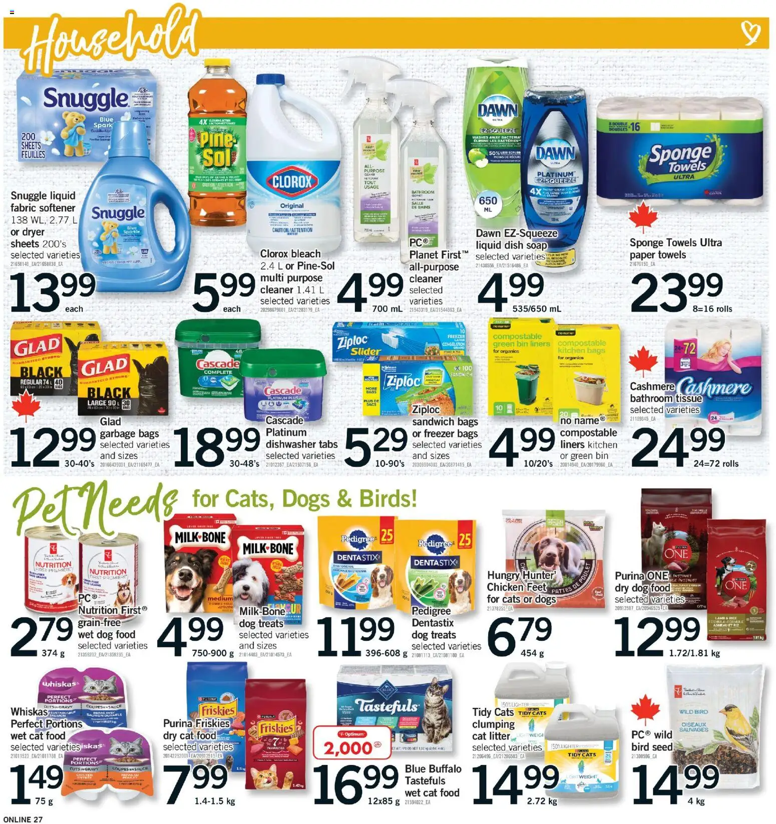 Fortinos flyer valid from 01.01.2026 | Page: 27 | Products: Freezer, Dryer, Dishwasher, Fabric softener