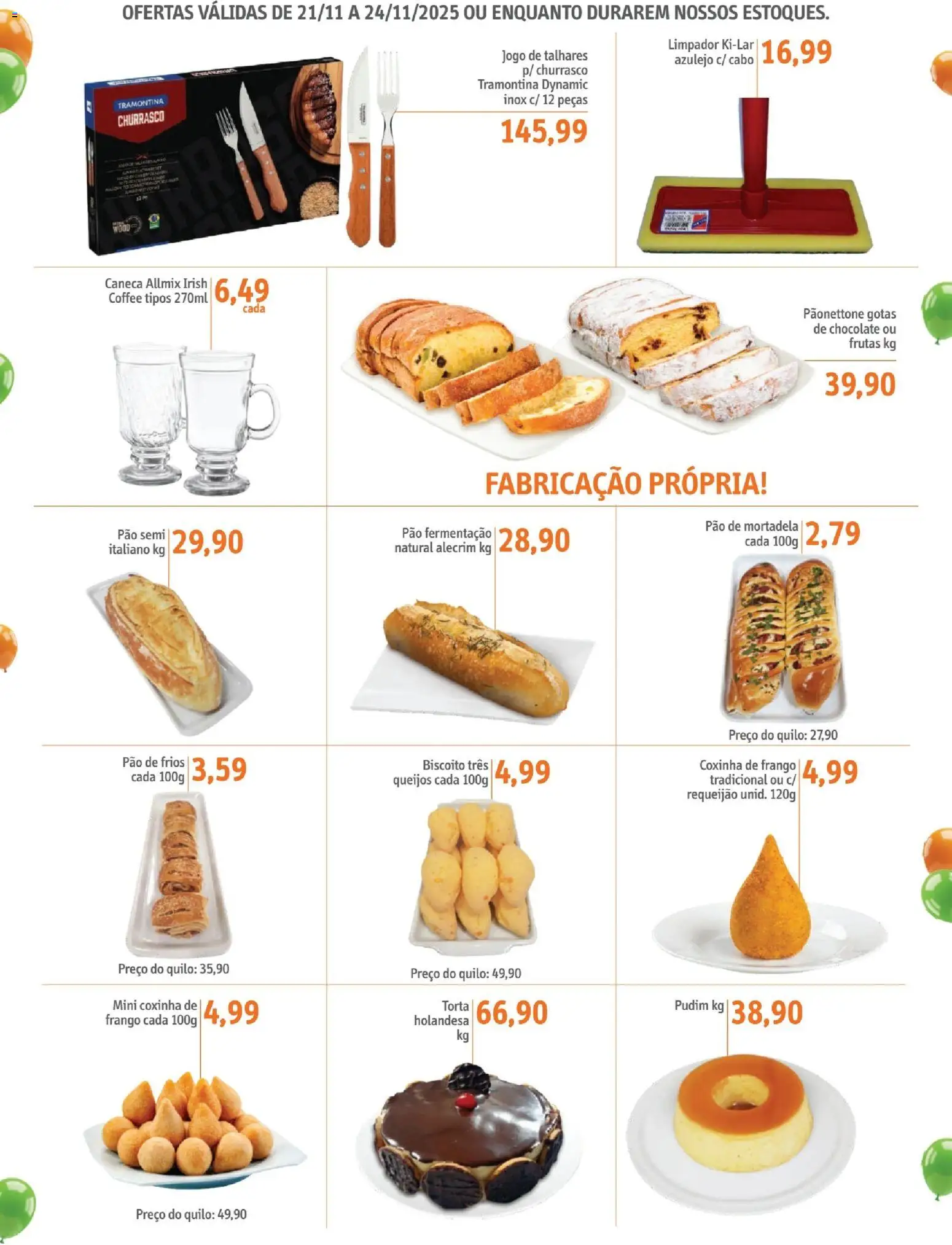 Sonda Folheto - válido de 21.11.2025 | Página: 4 | Produtos: Pão, Mortadela, Frango, Requeijão